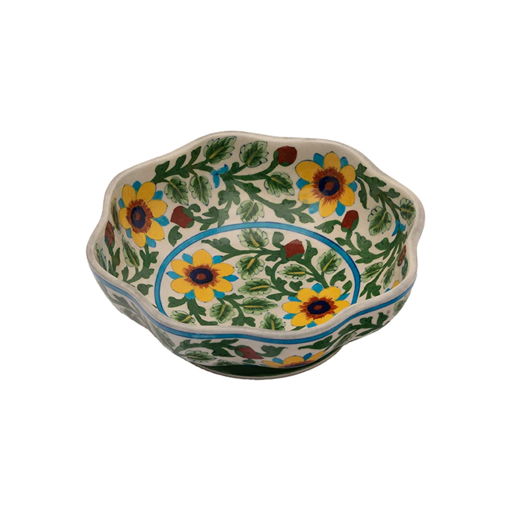 Blue Pottery - LOTUS BOWL 9 INCHES