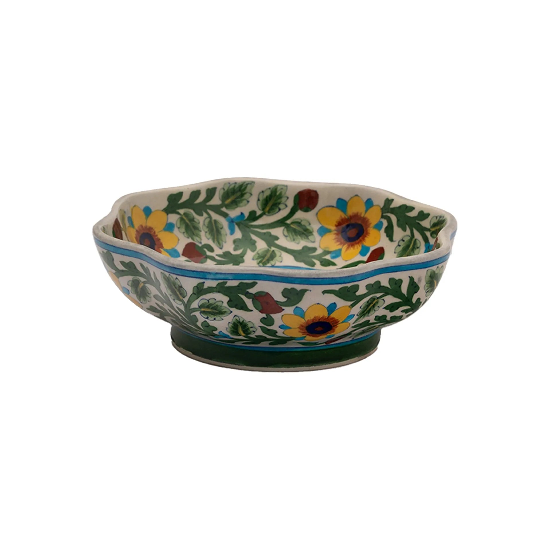 Blue Pottery - LOTUS BOWL 9 INCHES