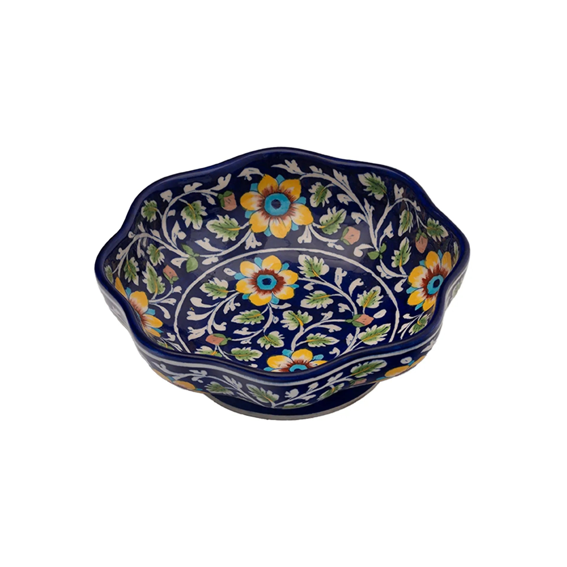 Blue Pottery - LOTUS BOWL 9 INCHES
