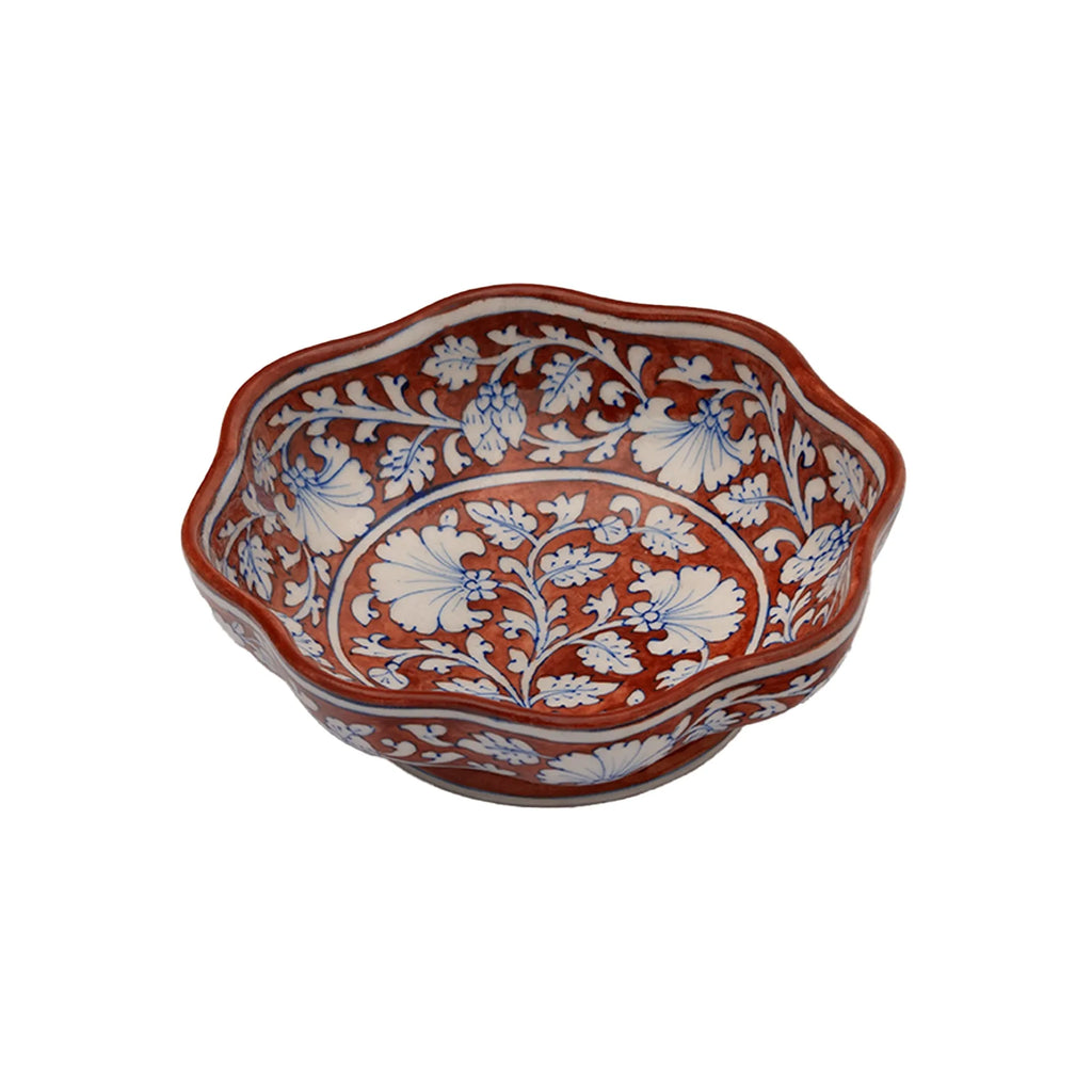 Blue Pottery - LOTUS BOWL 9 INCHES