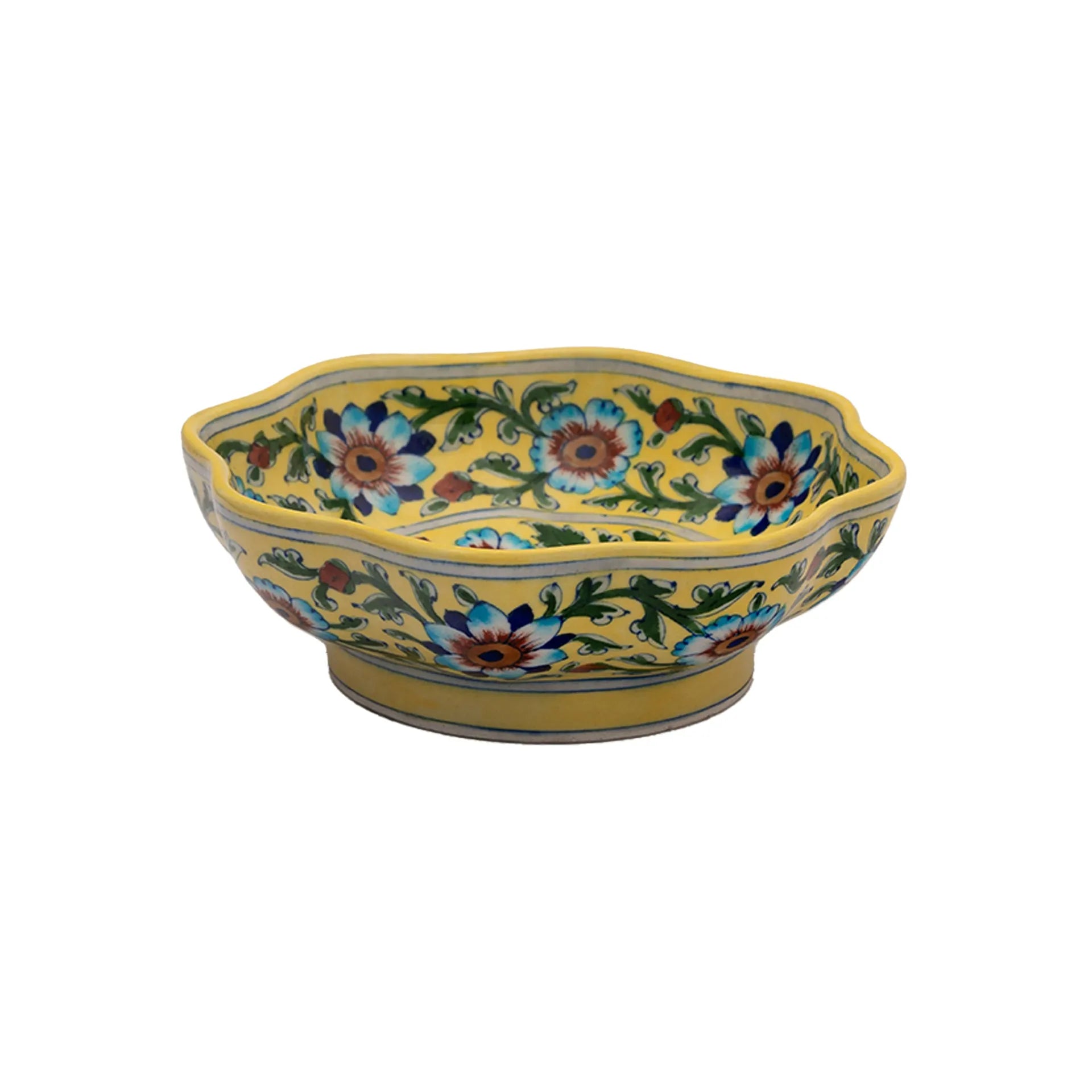 Blue Pottery - LOTUS BOWL 9 INCHES