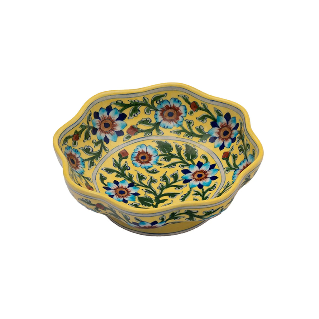 Blue Pottery - LOTUS BOWL 9 INCHES