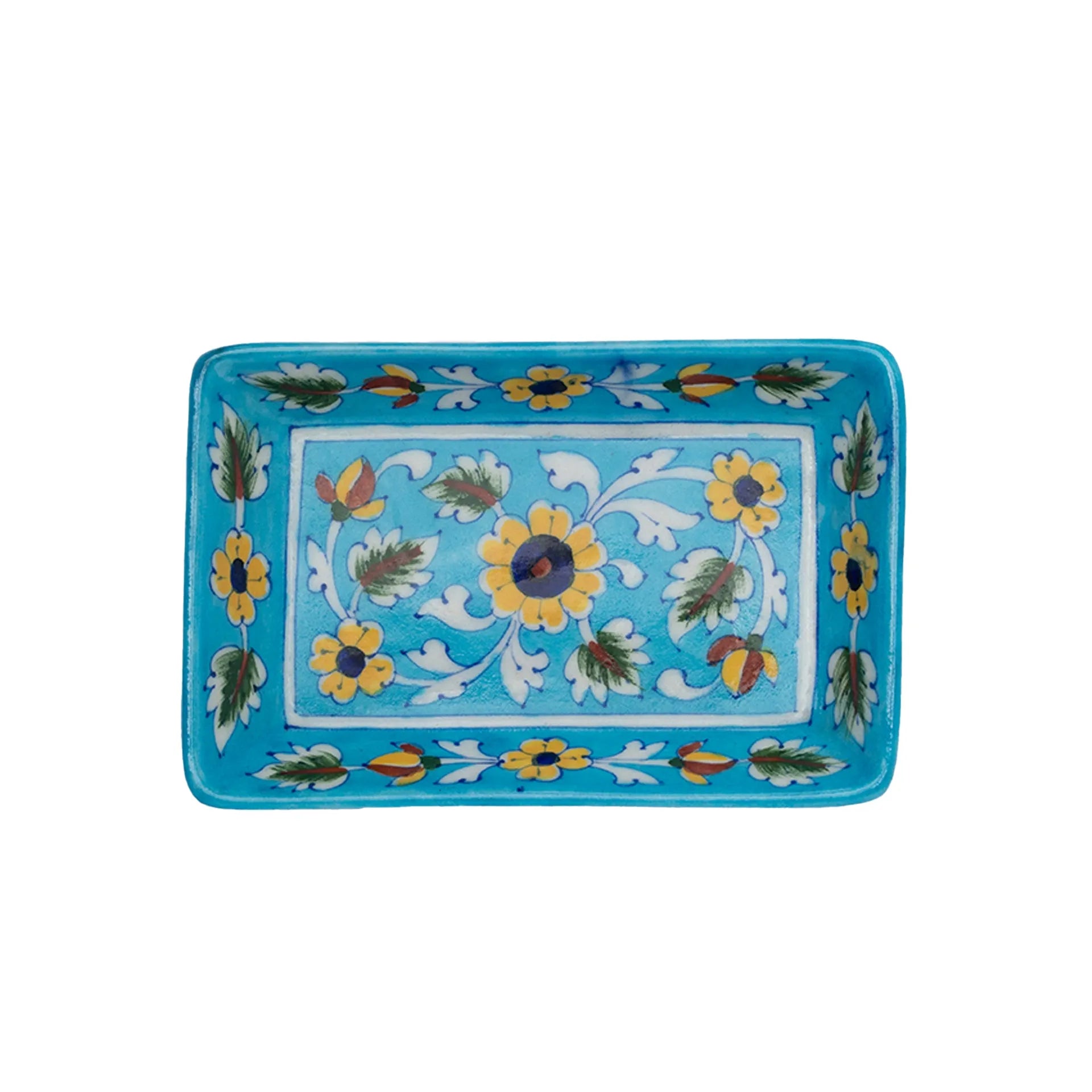 Blue Pottery - TRAY 4 BY 6 INCES