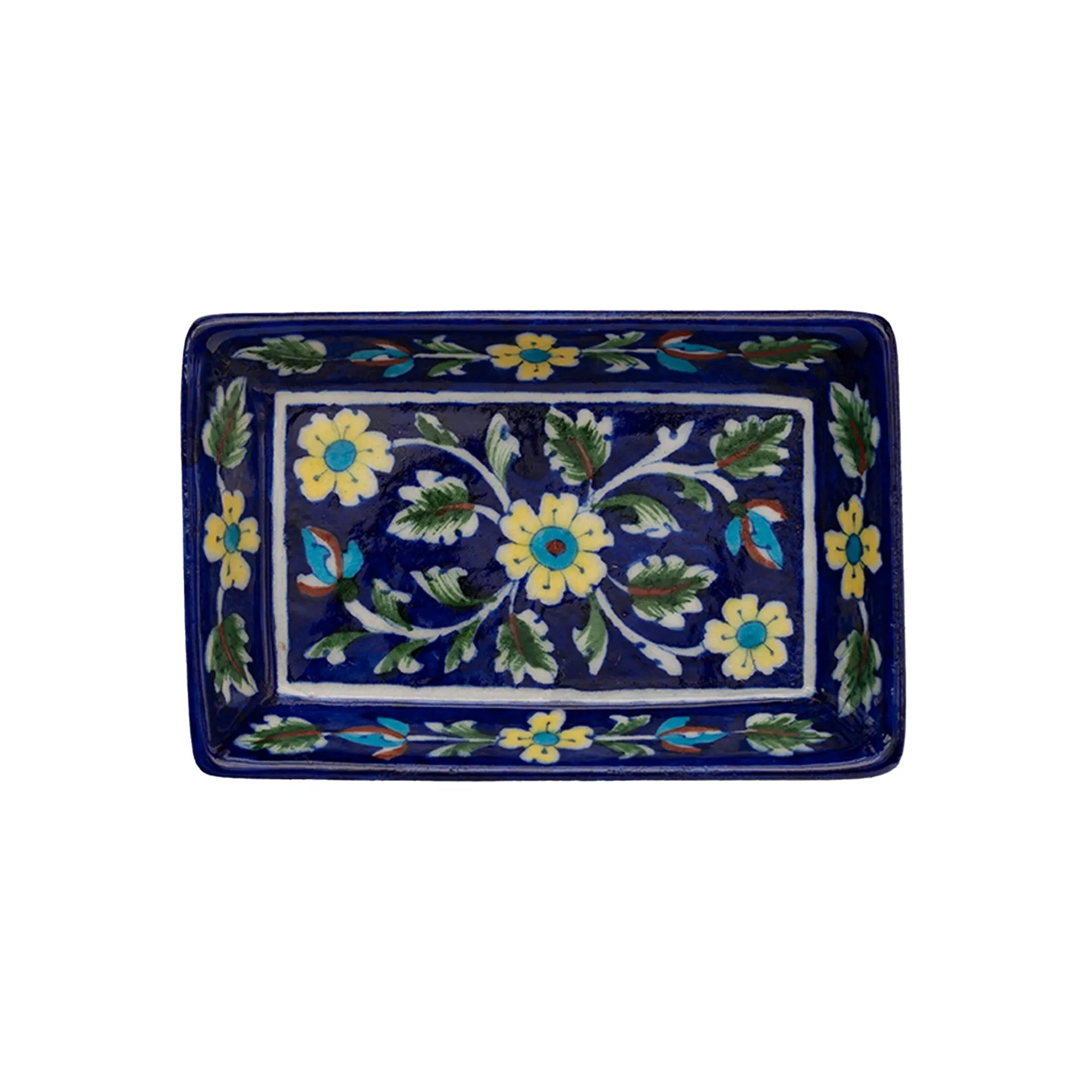 Blue Pottery - TRAY 4 BY 6 INCES