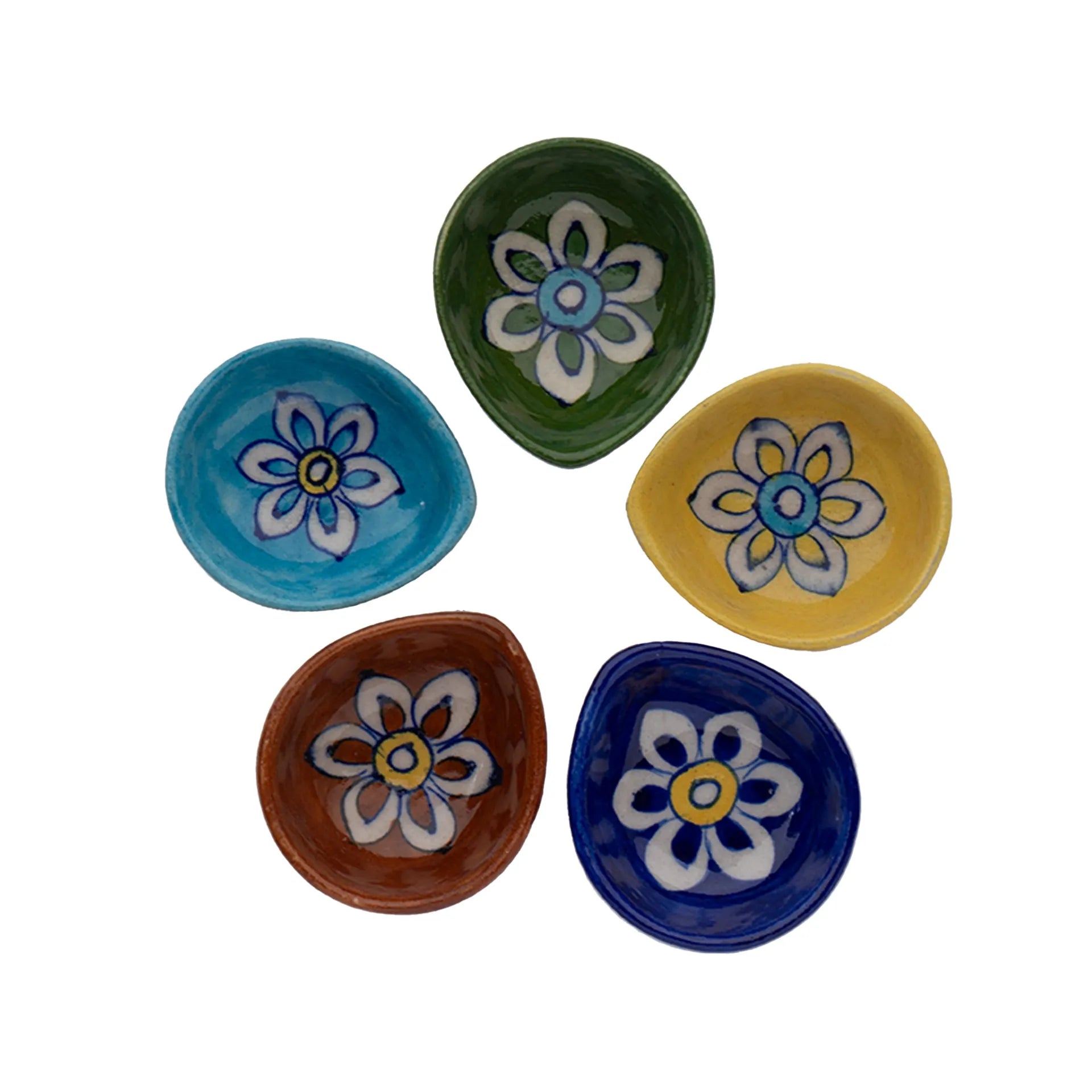 Blue Pottery - Diya set of 5