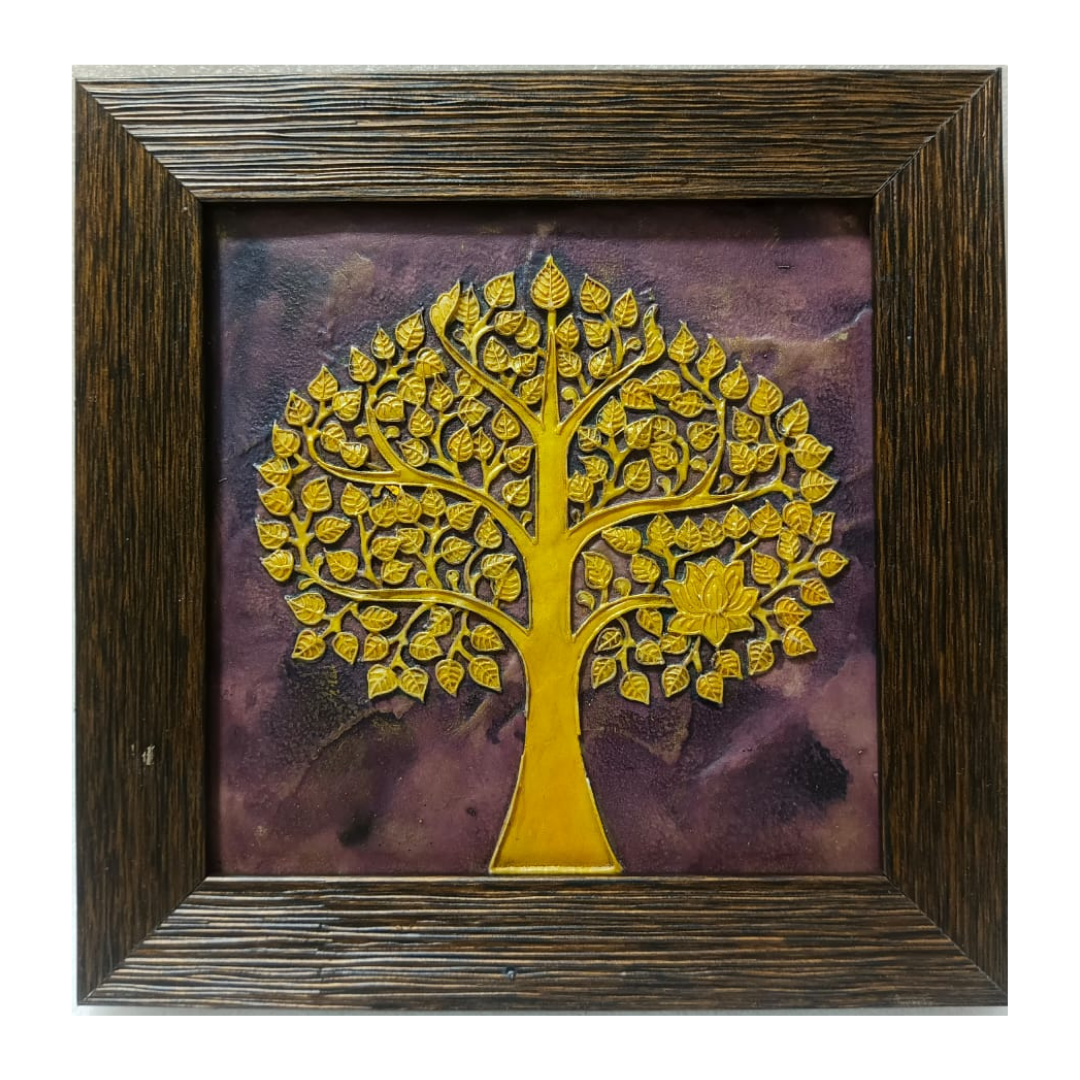 Stone Dust Painting – Golden Tree of Life