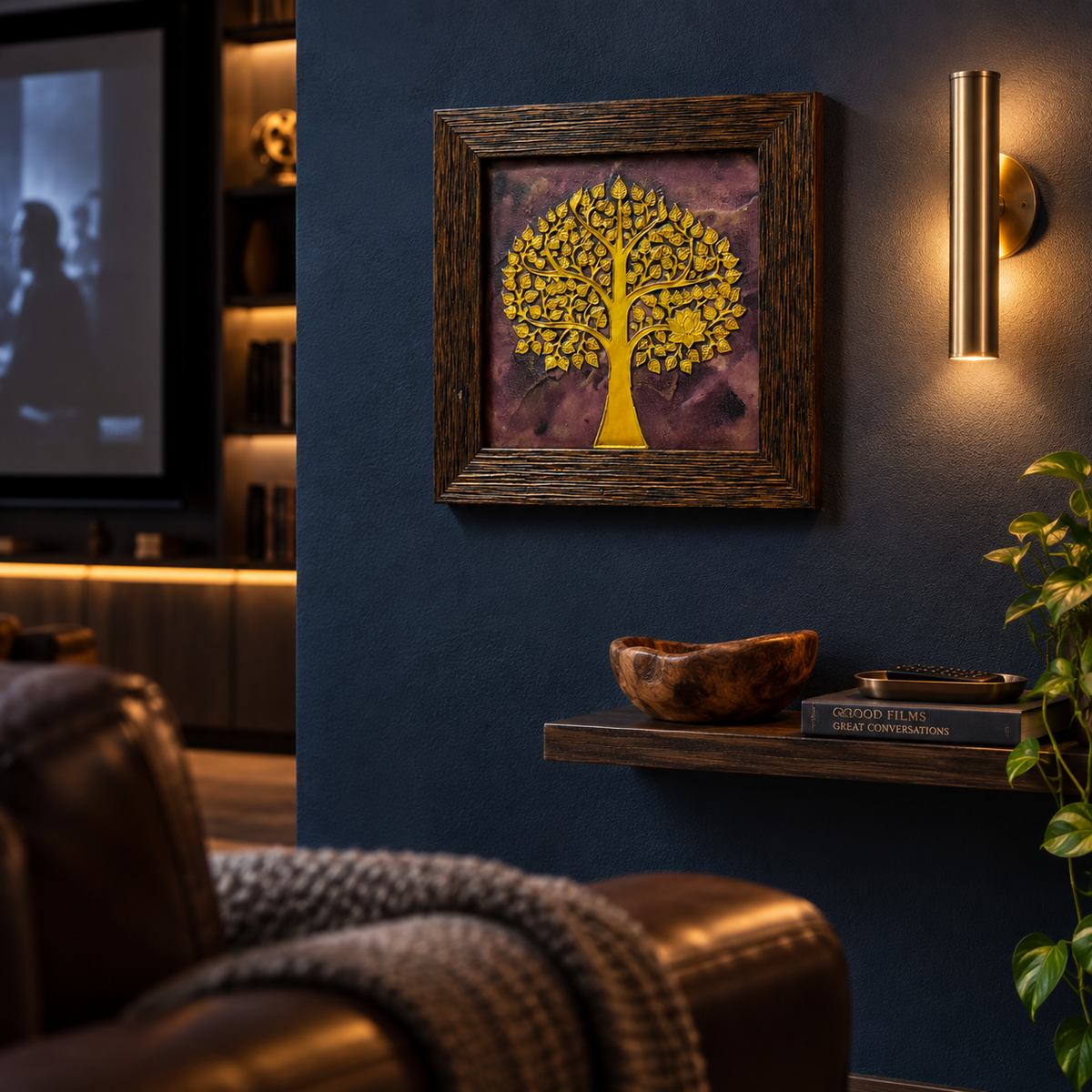 Stone Dust Painting – Golden Tree of Life