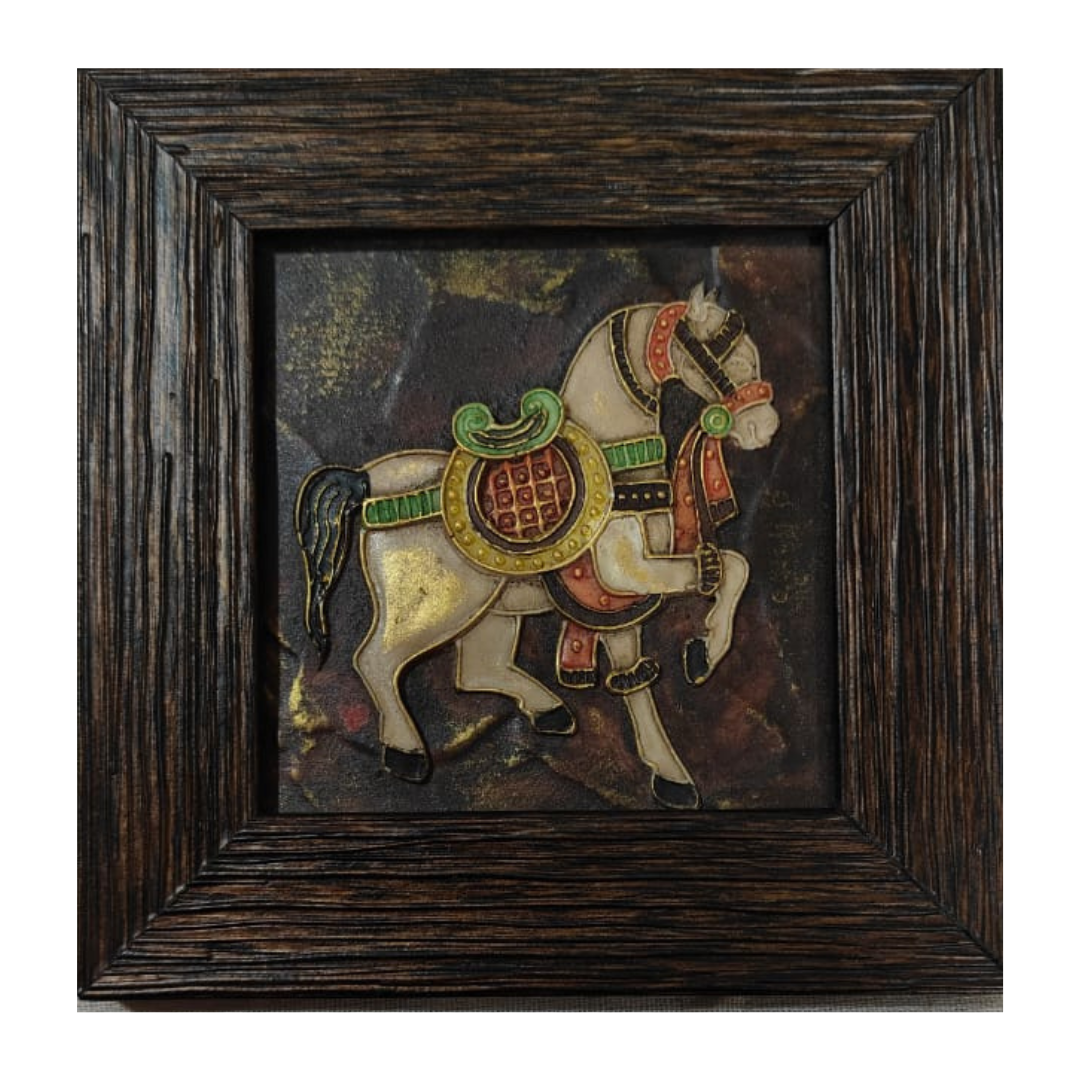 Stone Dust Painting – Decorated Horse