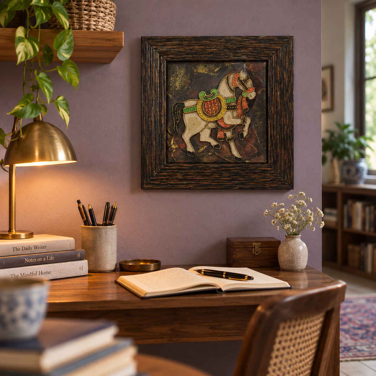 Stone Dust Painting – Decorated Horse