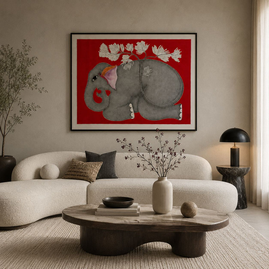 Gond - Elephant in Gond Art