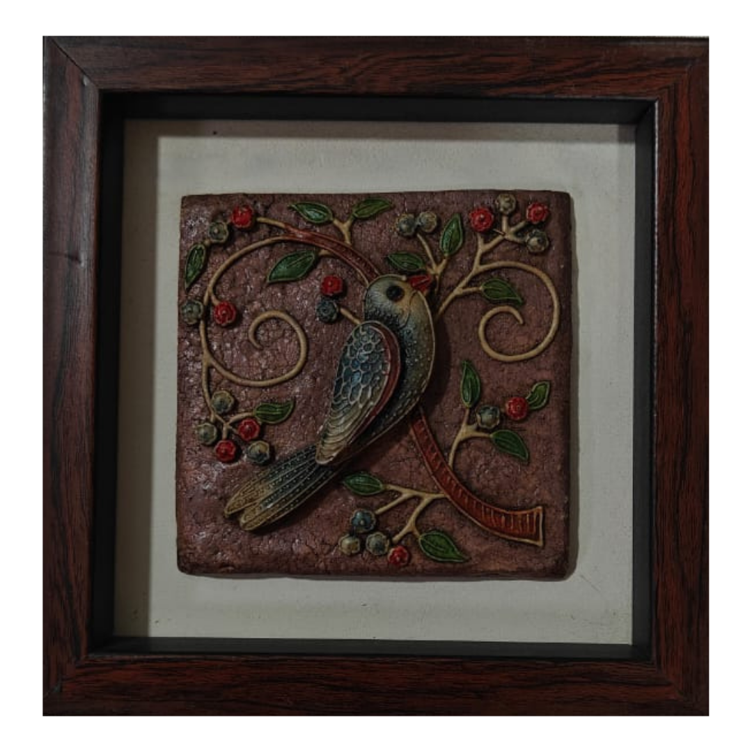 Stone Dust Painting – Ornamental Bird
