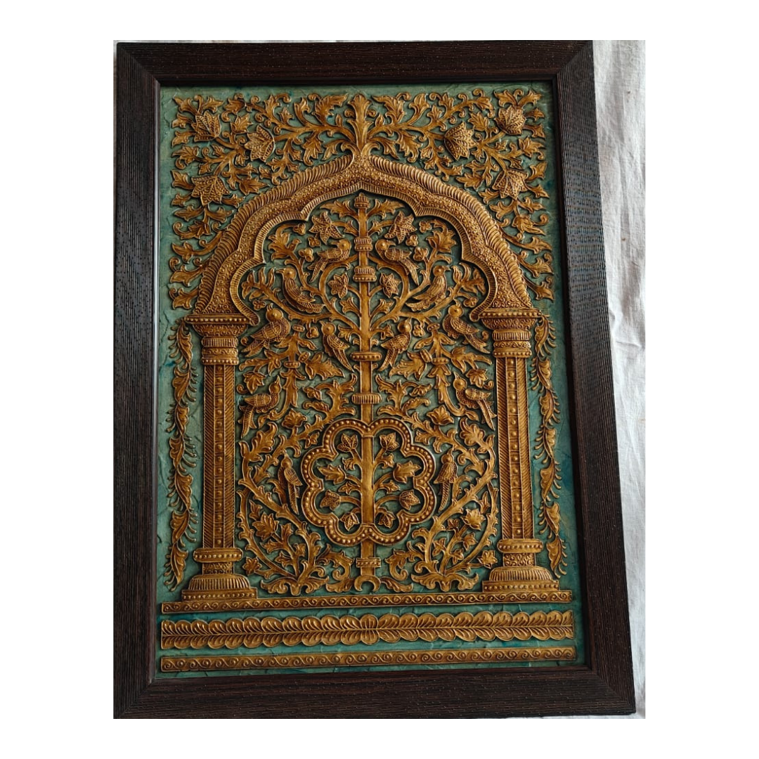 Stone Dust Painting – Ornamental Floral Arch