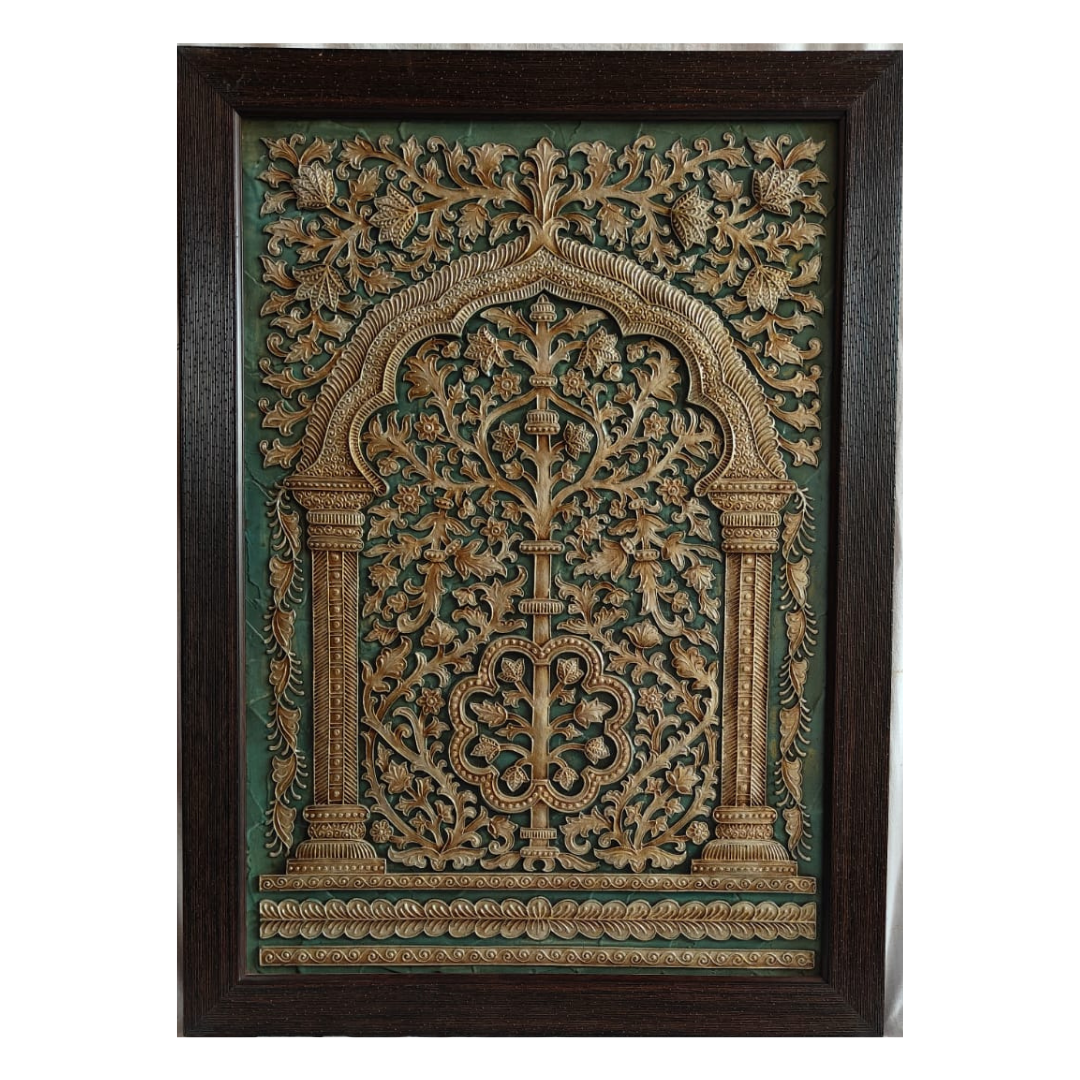 Stone Dust Painting – Ornamental Floral Arch