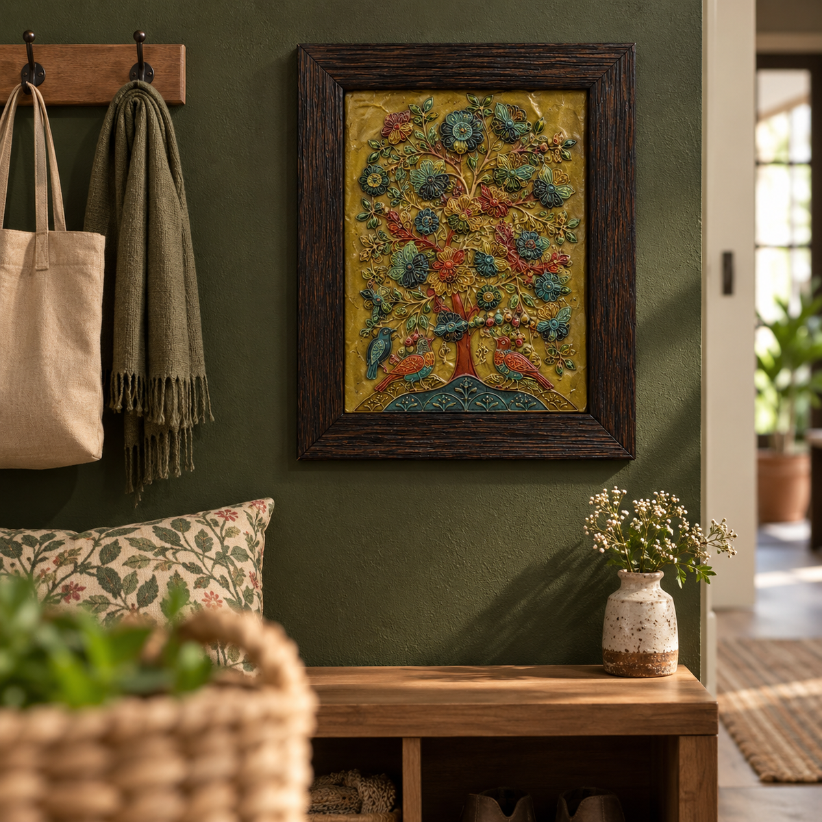 Stone Dust Painting – Flowering Tree of Life