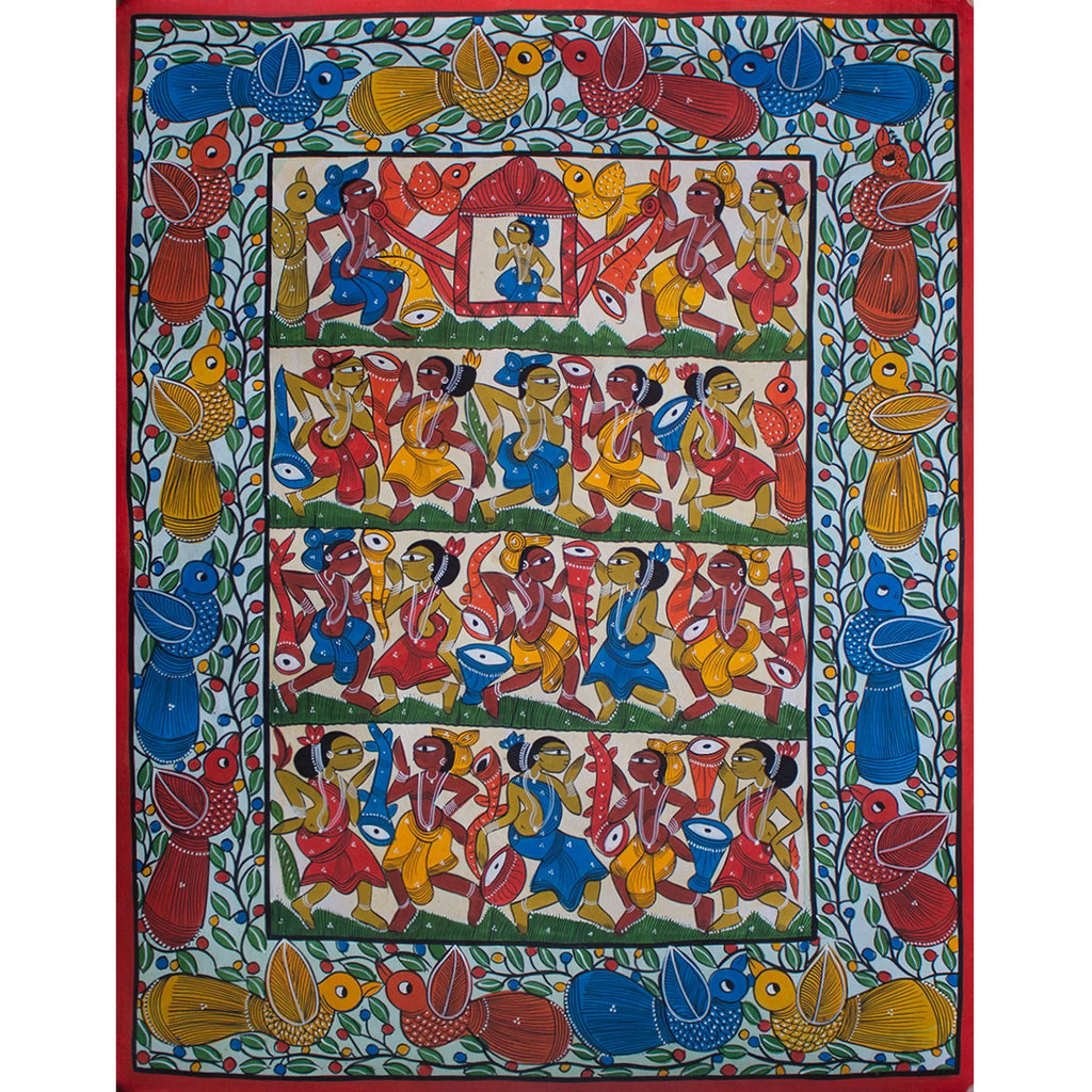 Bengal Pattachitra - Tribal dance