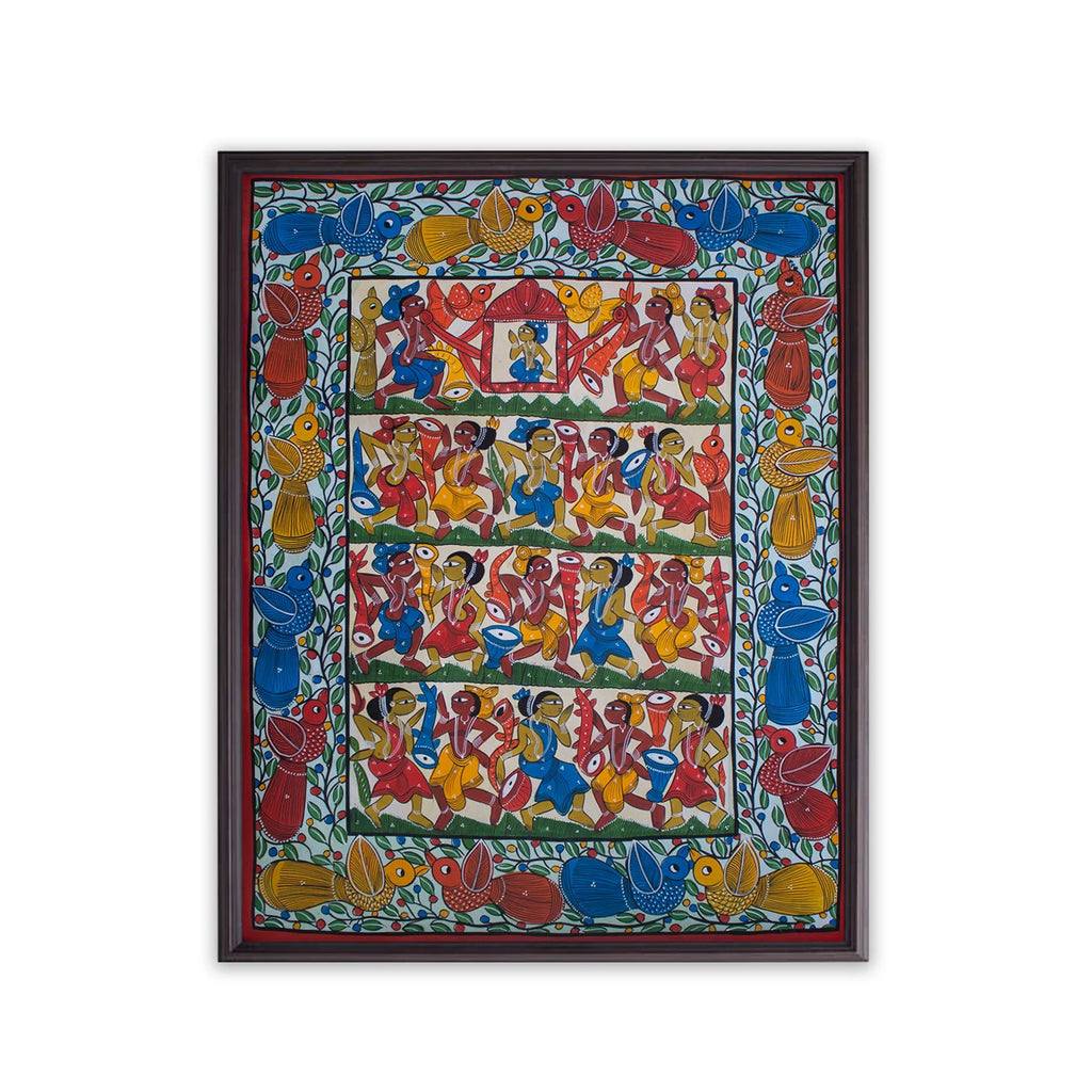 Bengal Pattachitra - Tribal dance