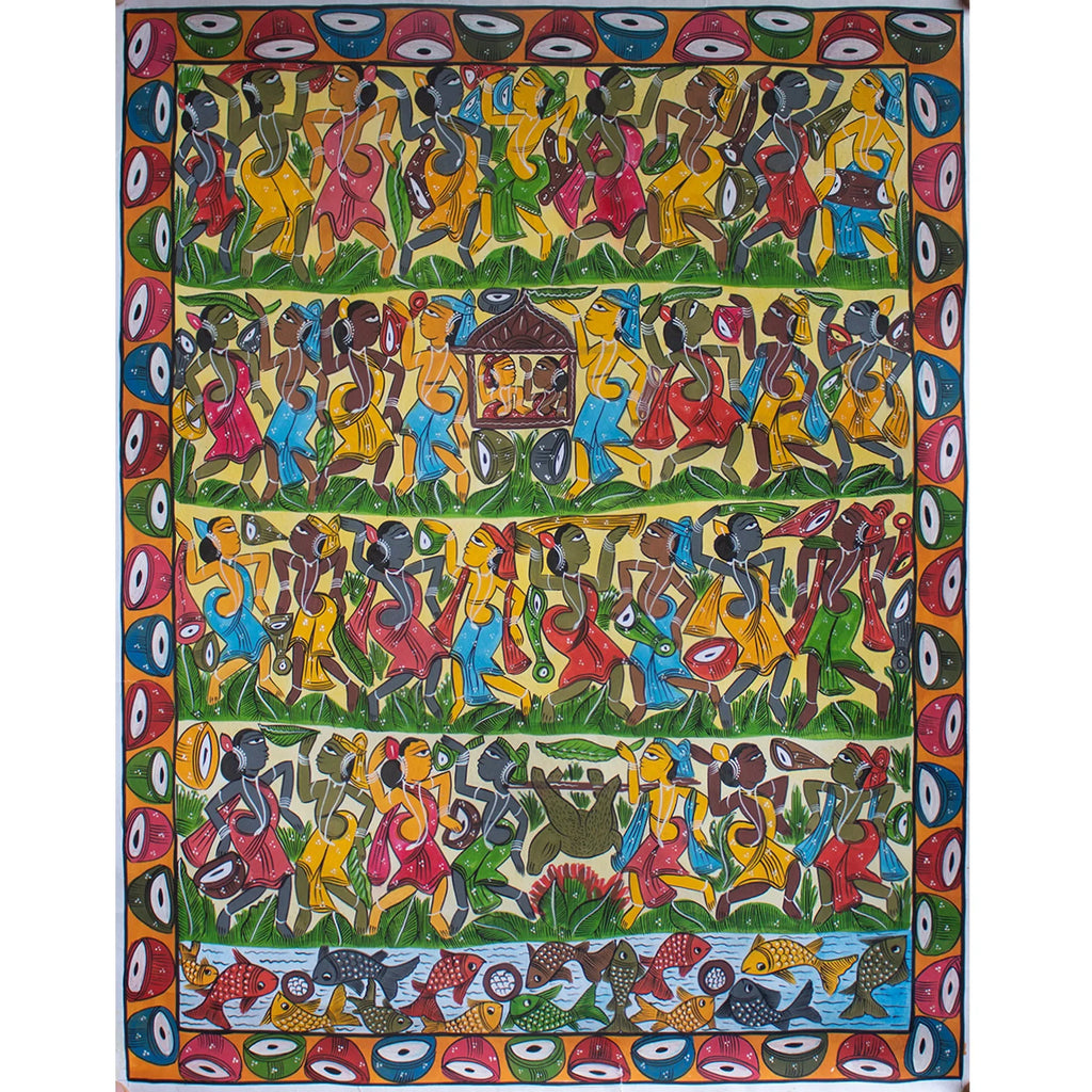Bengal Pattachitra - Tribal life