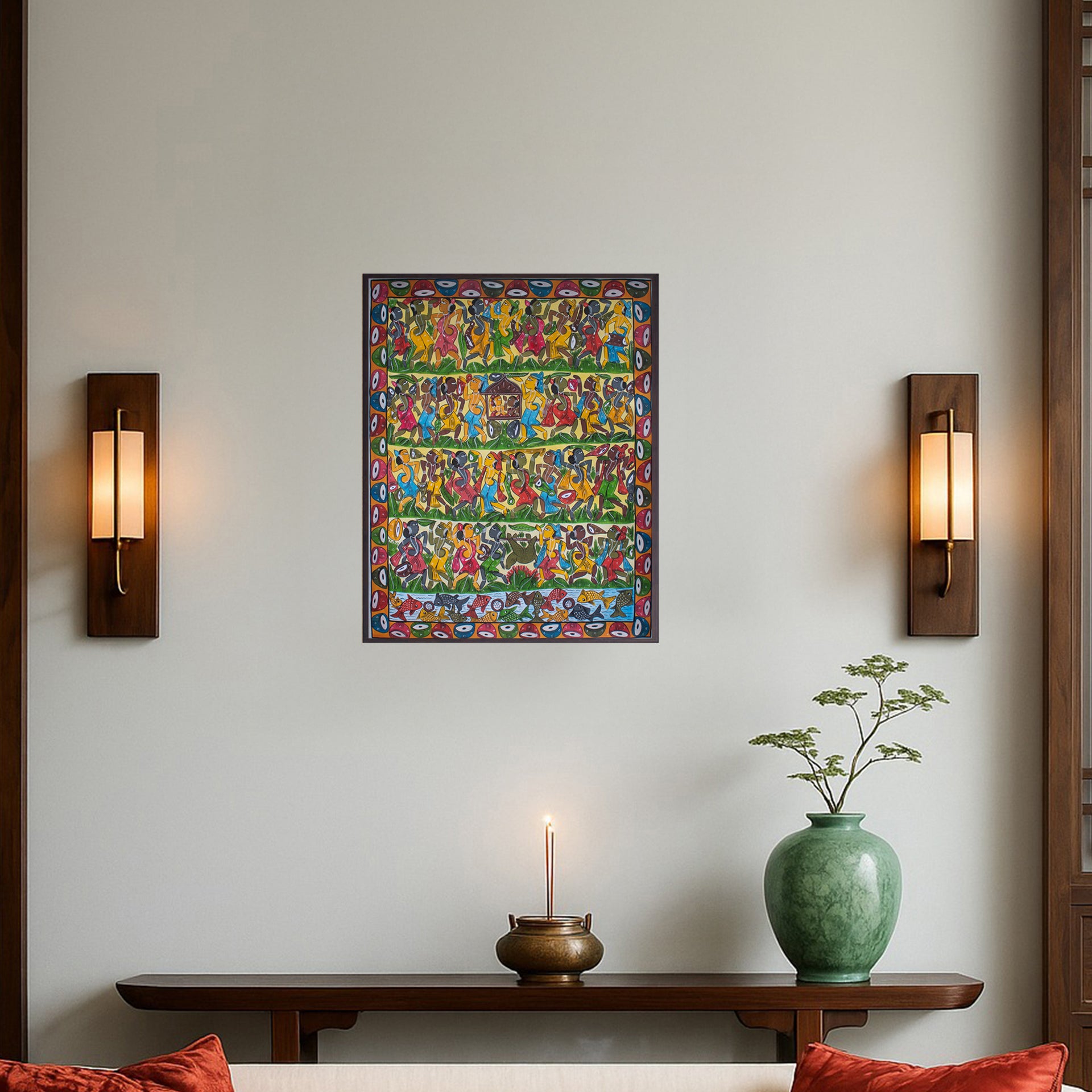 Bengal Pattachitra - Tribal life