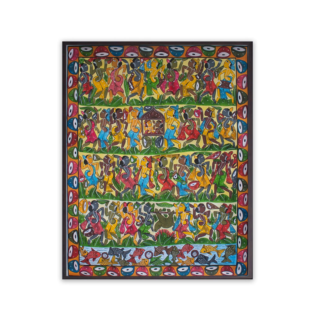 Bengal Pattachitra - Tribal life