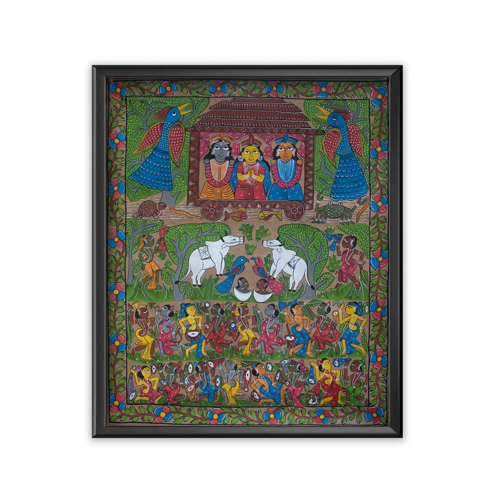 Bengal Pattachitra - Santhal Janm Kahani