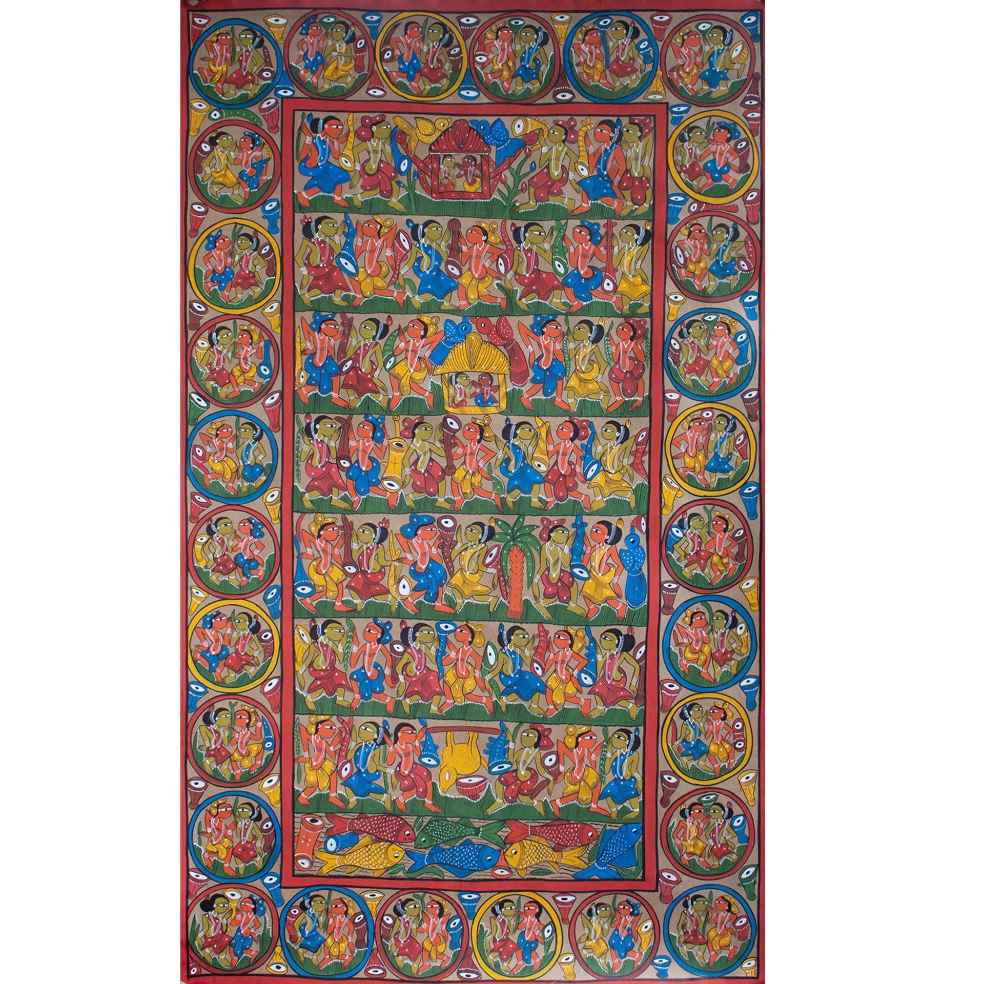 Bengal Pattachitra - Tribal Dance