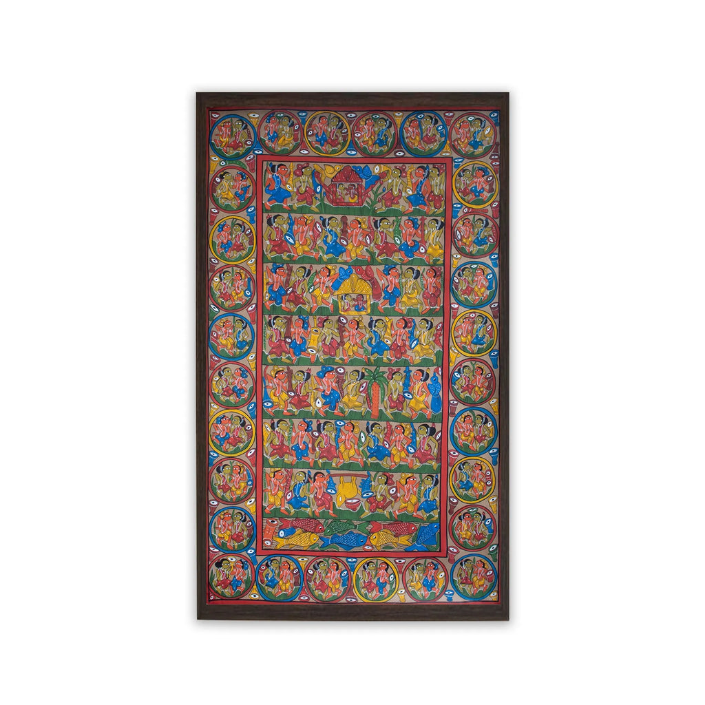 Bengal Pattachitra - Tribal Dance