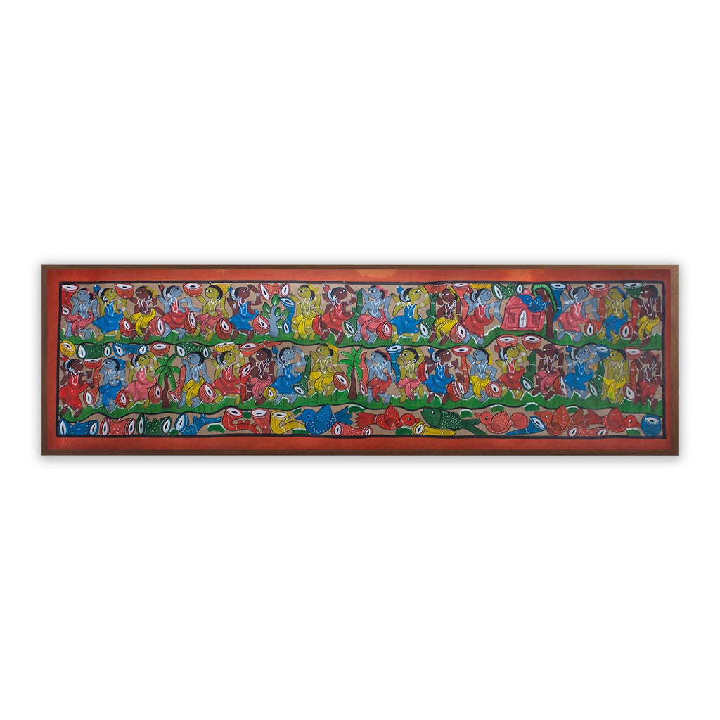 Bengal Pattachitra - Tribal Dance