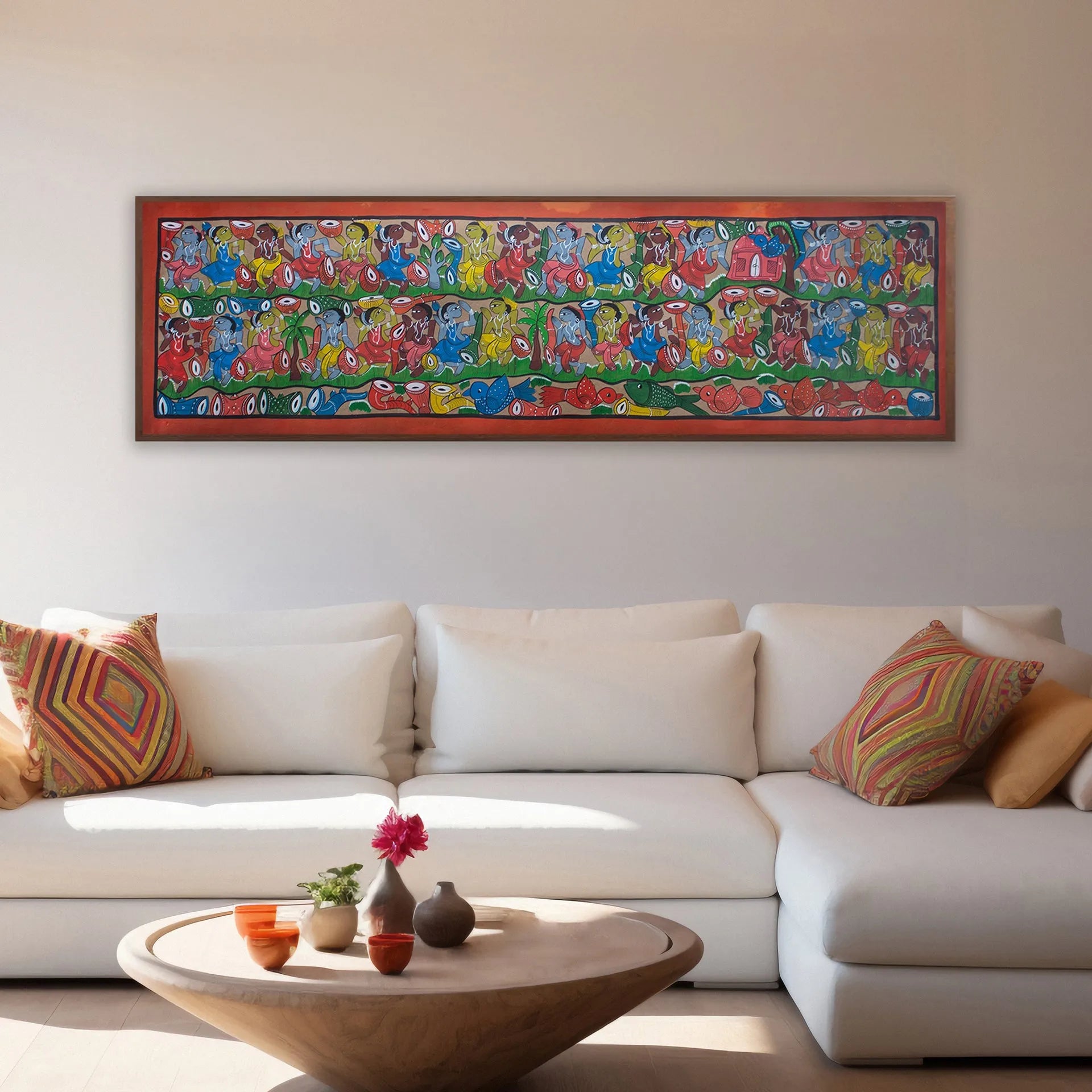 Bengal Pattachitra - Tribal Dance