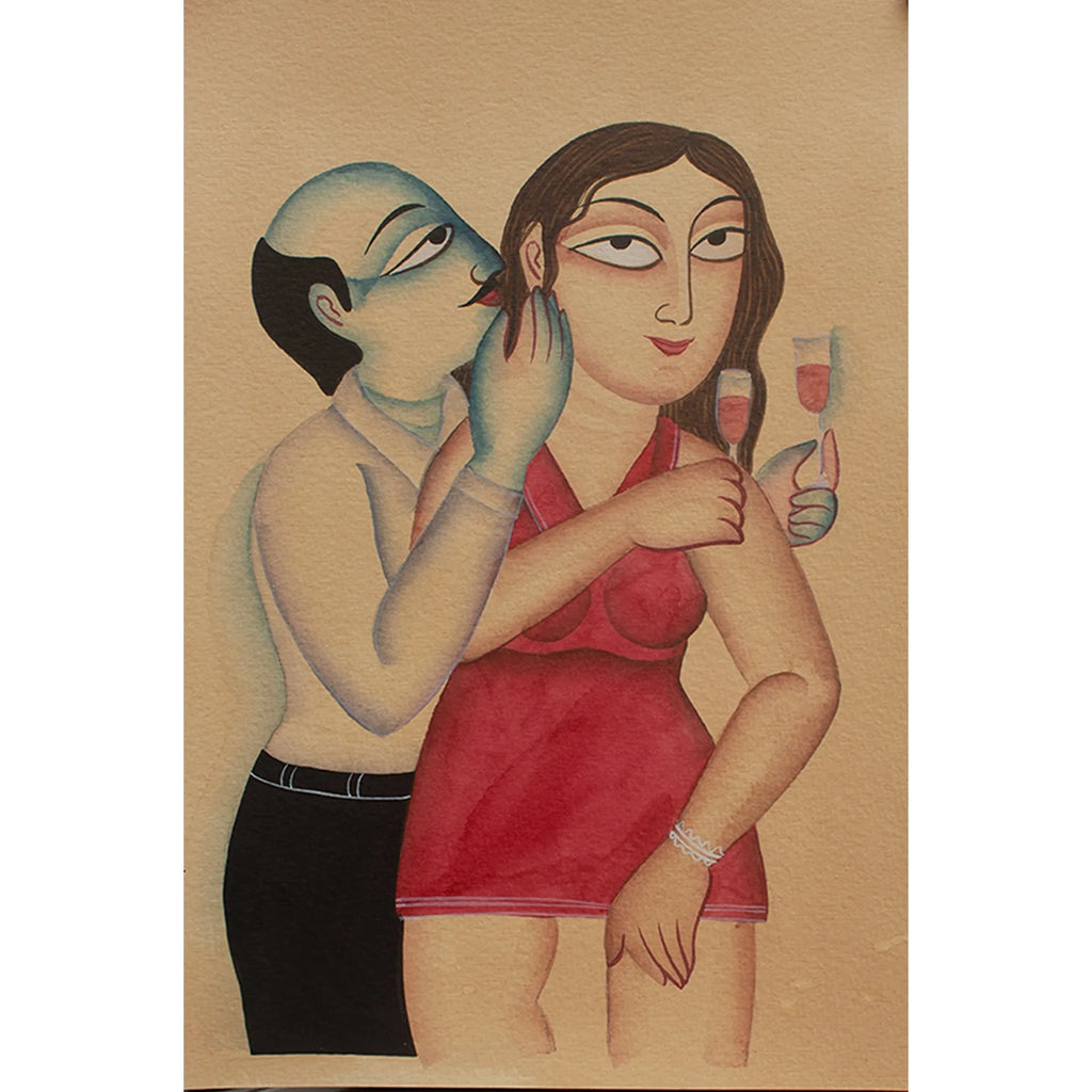 Kalighat - Lady and babu