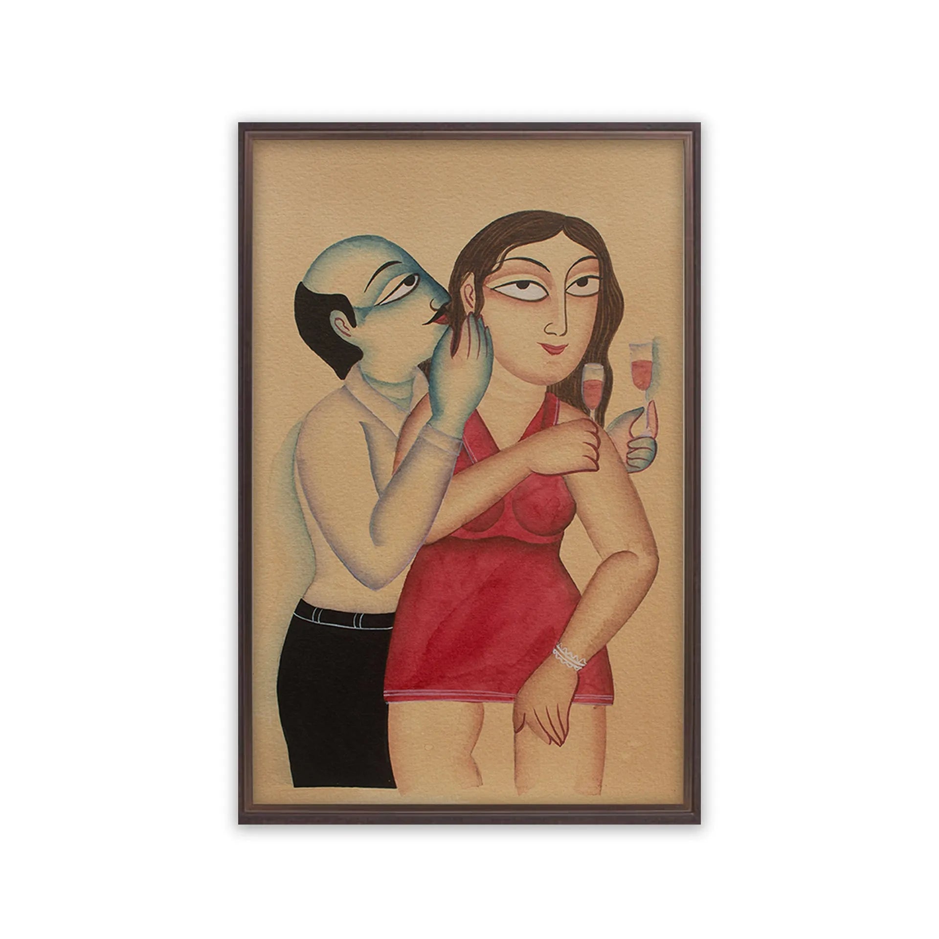 Kalighat - Lady and babu