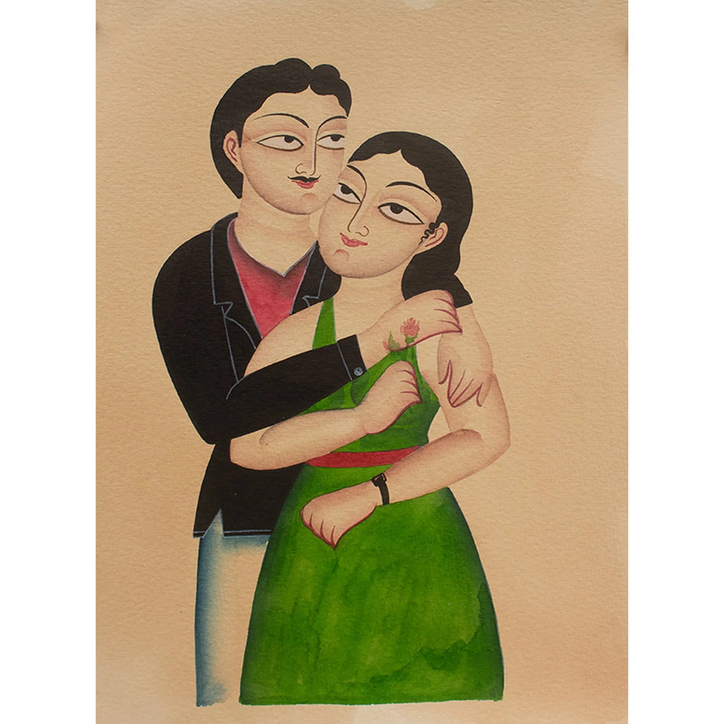 Kalighat - Lady and babu