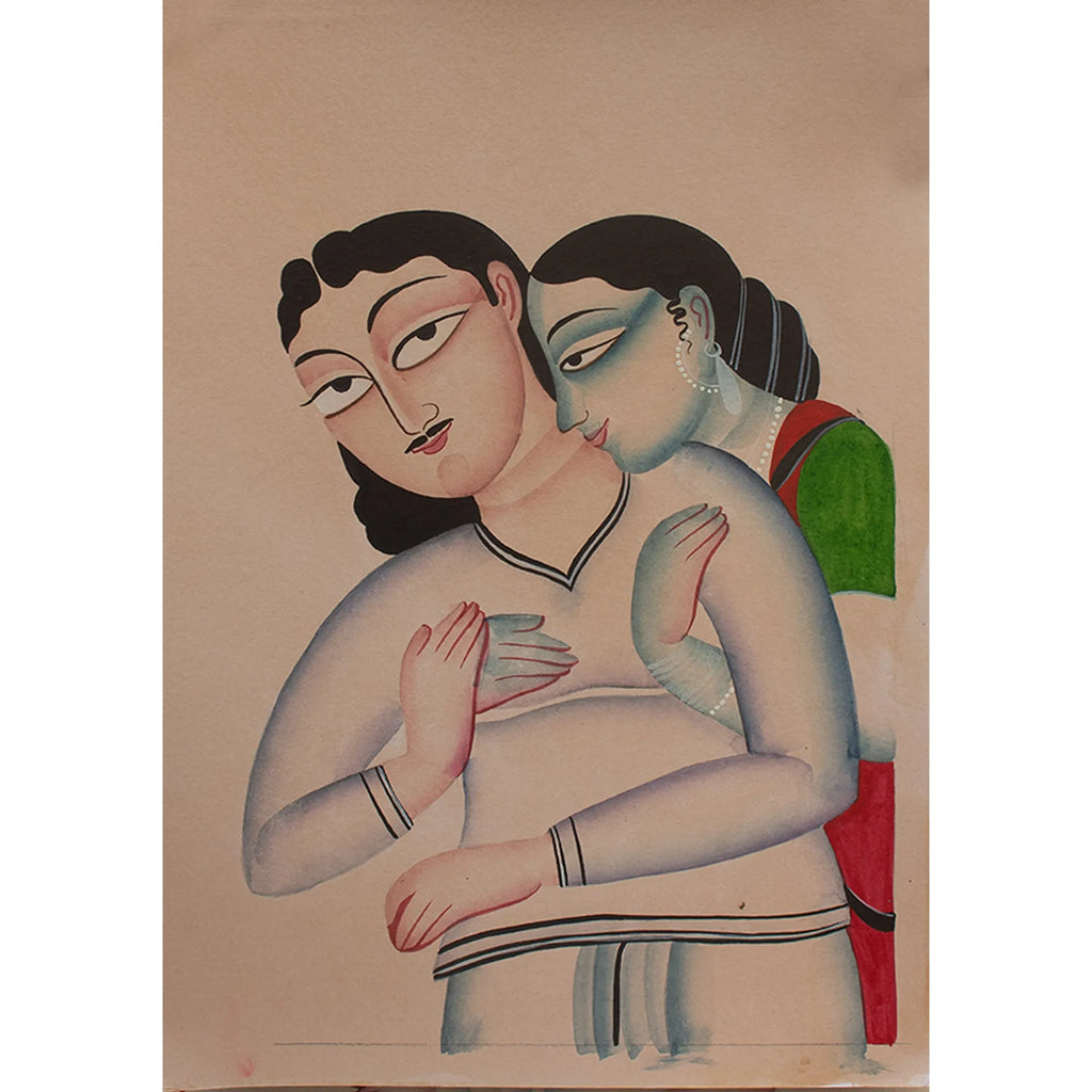 Kalighat - Lady and babu