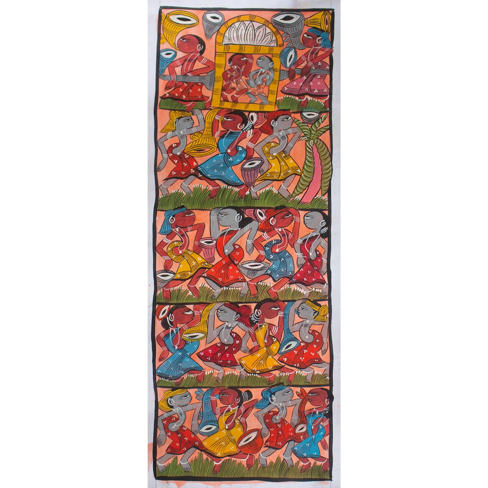Bengal Pattachitra - Tribal life