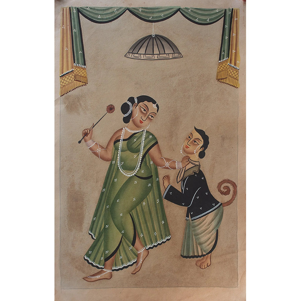 Kalighat - The babu as Doggy of the biwi