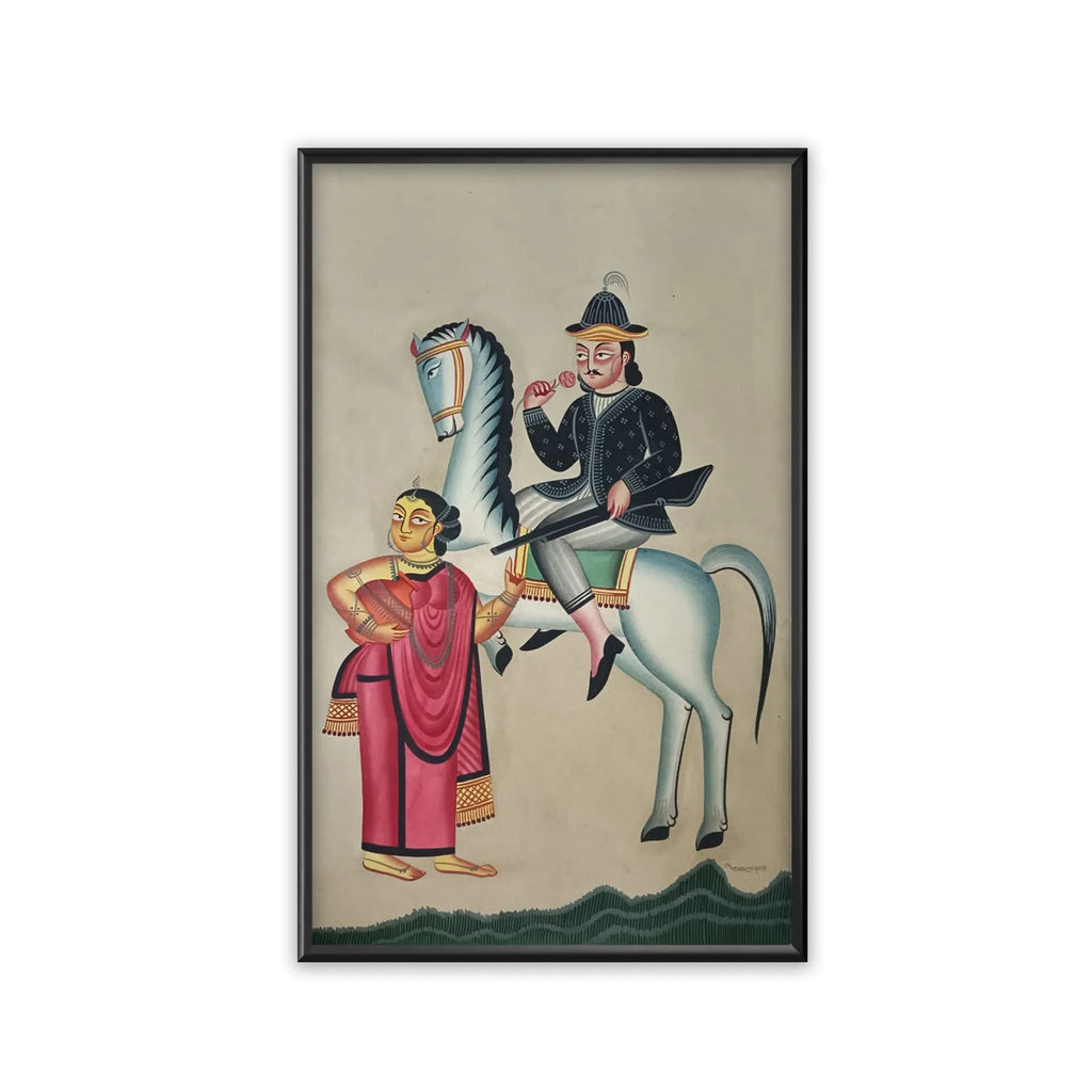 Kalighat - Bengali biwi like by britisher, pleasing with gun