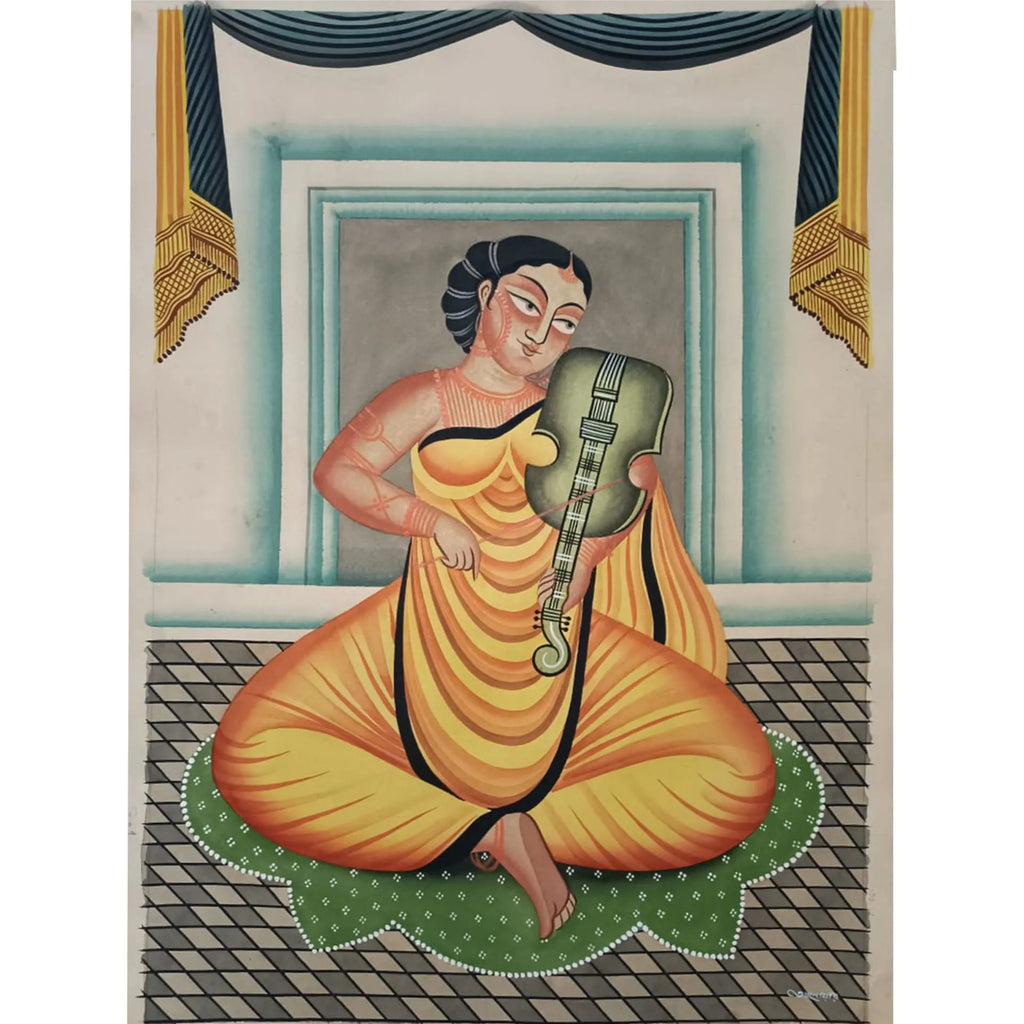 Kalighat - Biwi playing guitar