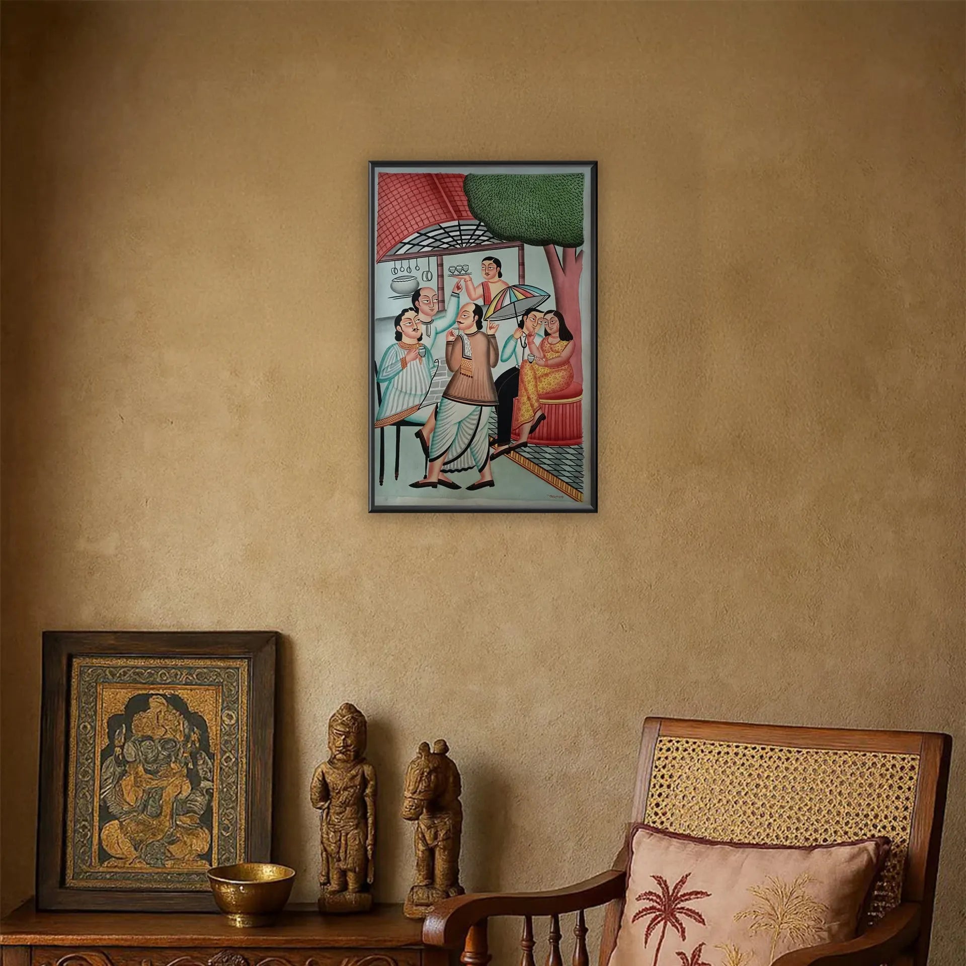 Kalighat - Mohalla tea stall, older people feel jealous of young couple