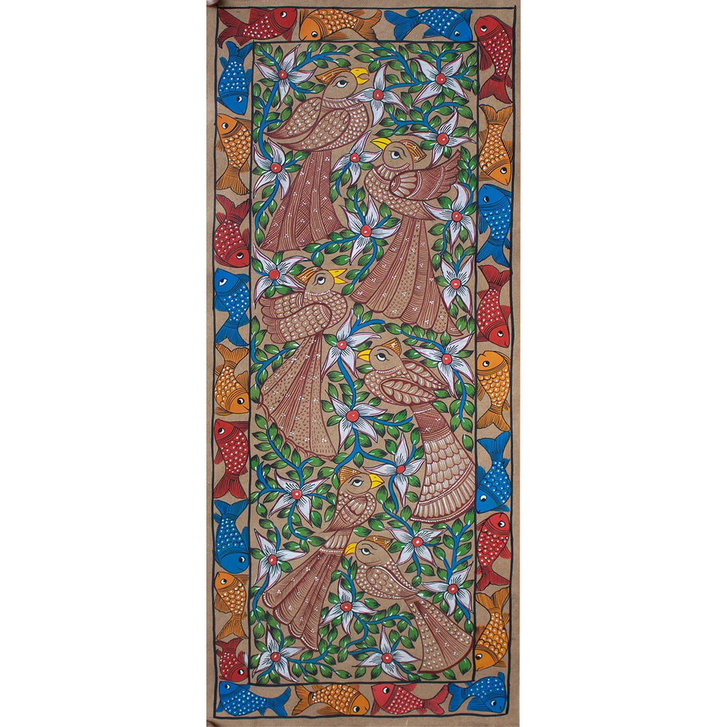 Bengal Pattachitra - Birds