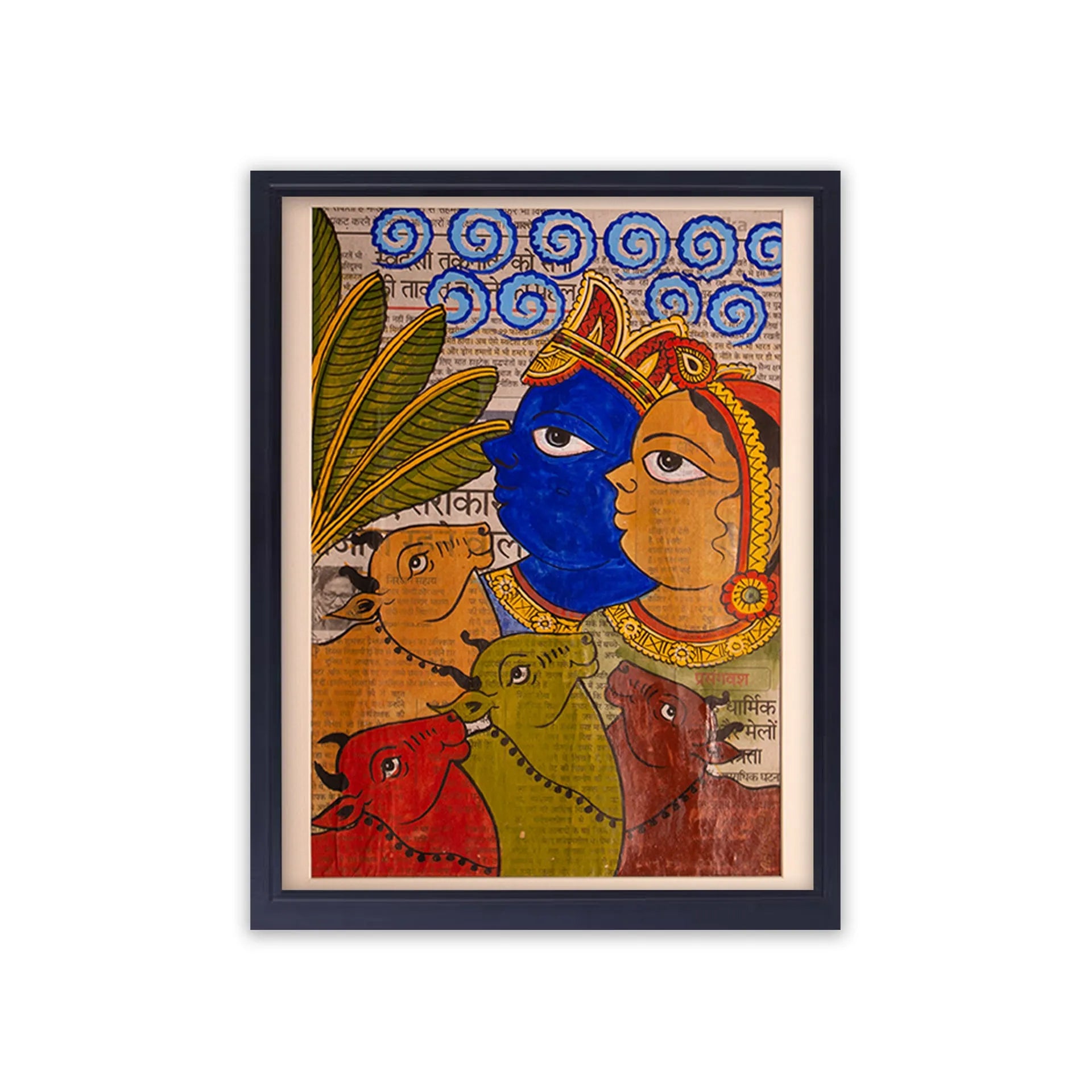 Phad - Contemporary phad with news paper base