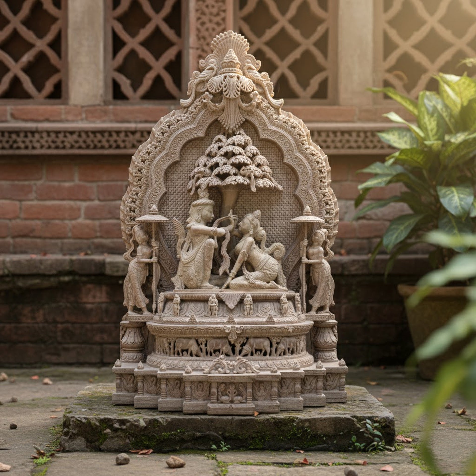 Orissa Stone Sculpture - Krishna Radha