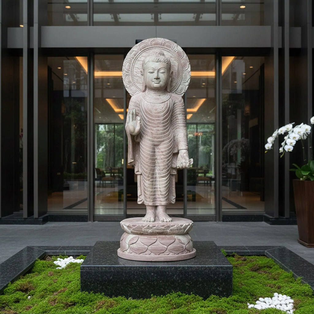 Orissa Stone Sculpture - Buddha Stand