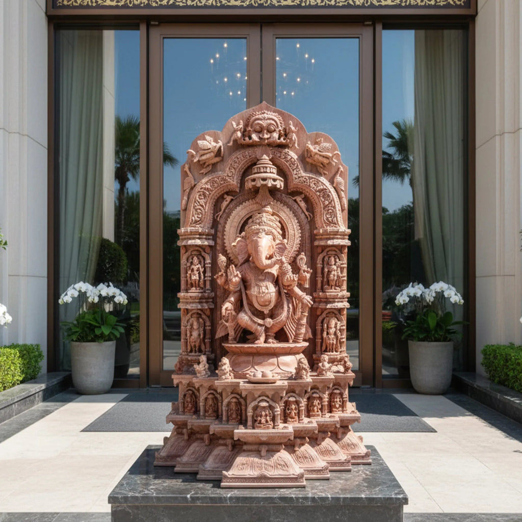 Orissa Stone Sculpture - Ganesha- Asta, Rahu, Shiv, nandi