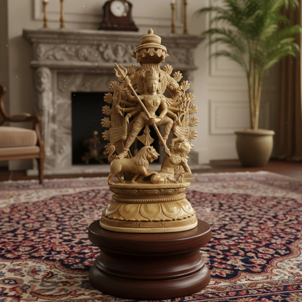 Orissa Stone Sculpture - Durga-Mahisasur