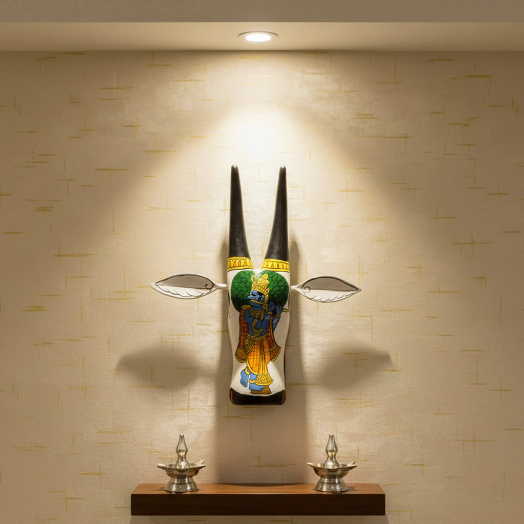Cherial Mask - Wooden Cow Head