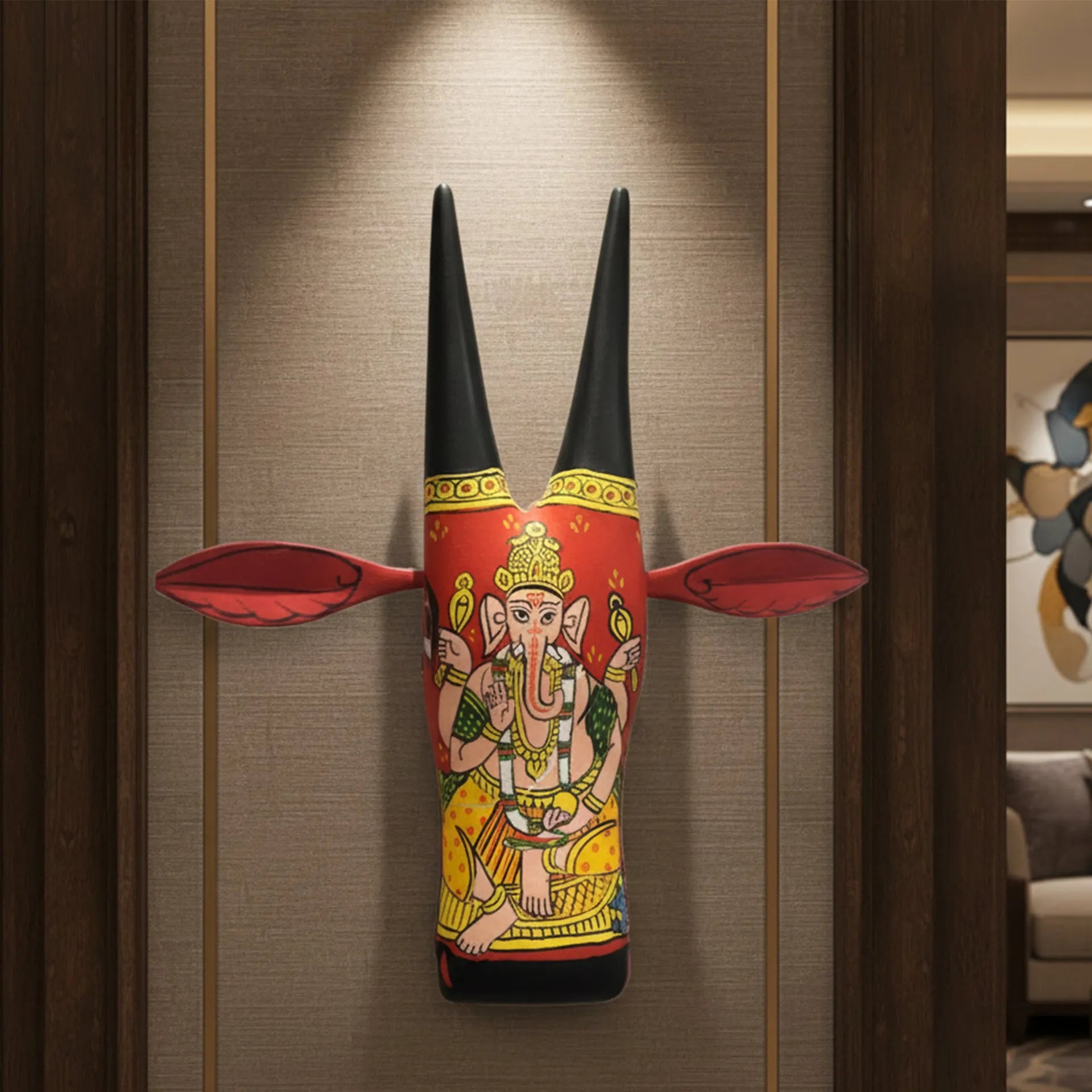 Cherial Mask - Wooden Cow Head