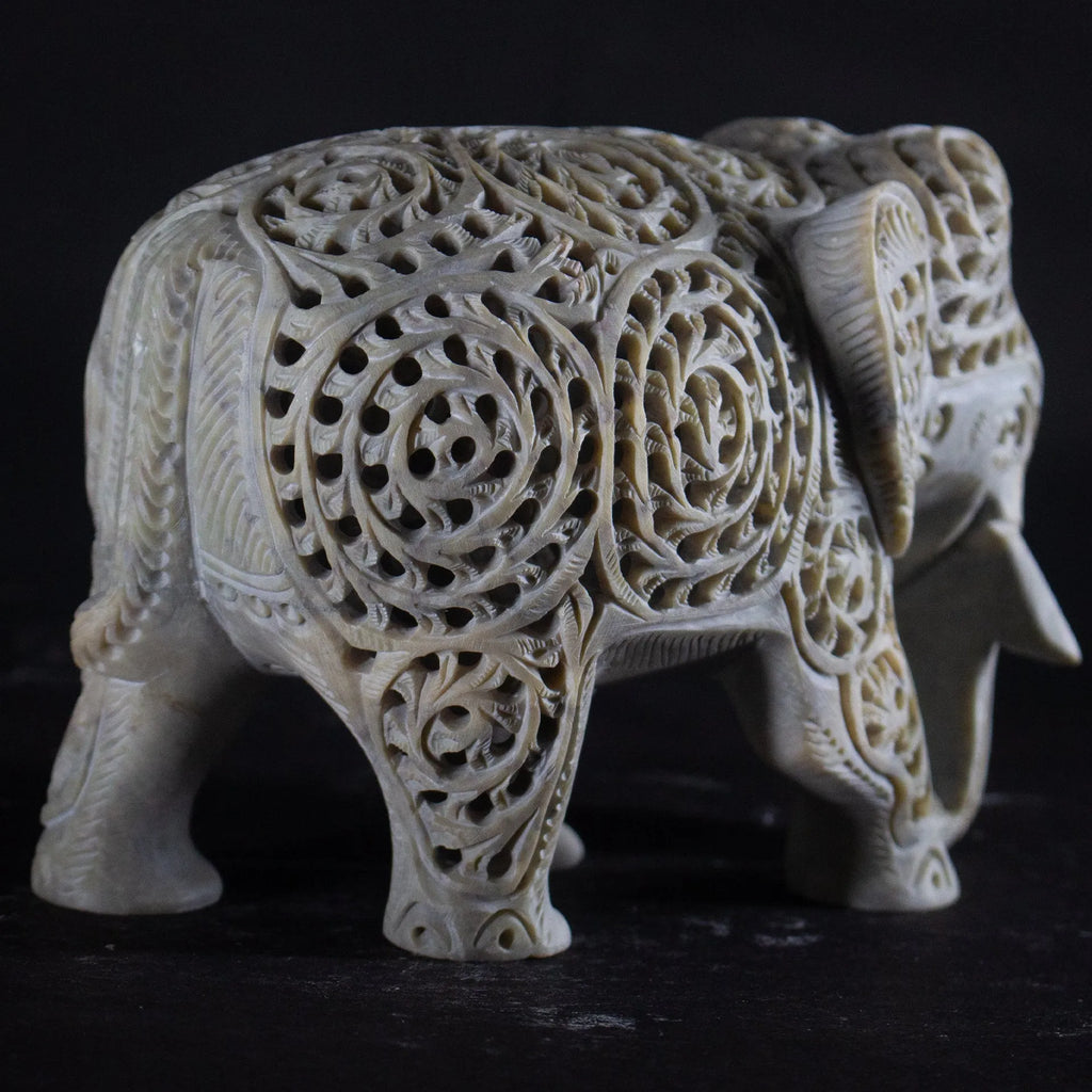 Varanasi Soft Stone Jali - Elephant long cut