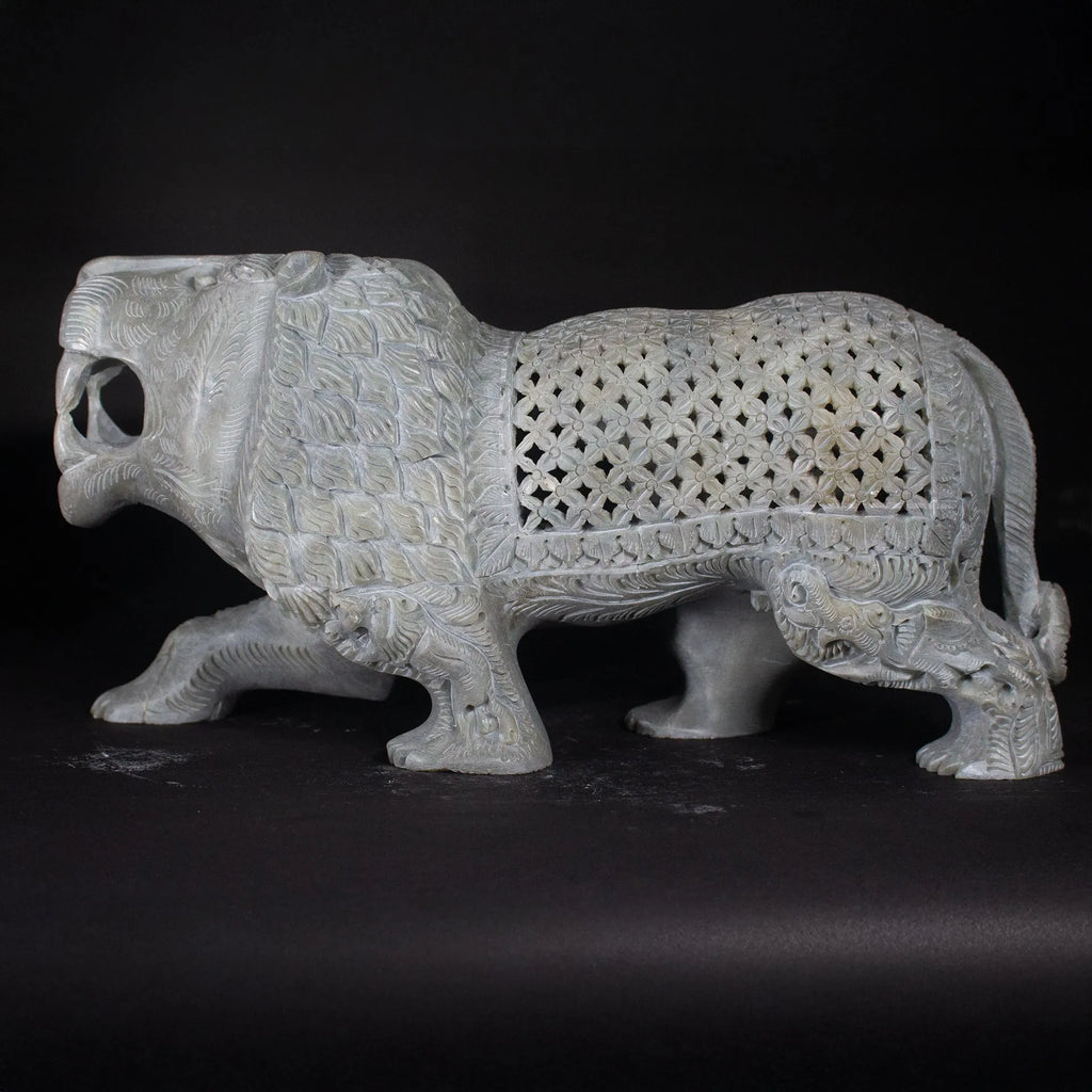 Varanasi Soft Stone Jali - Lion