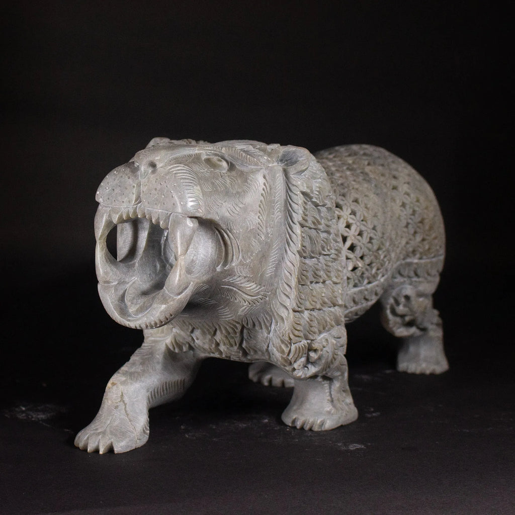 Varanasi Soft Stone Jali - Lion