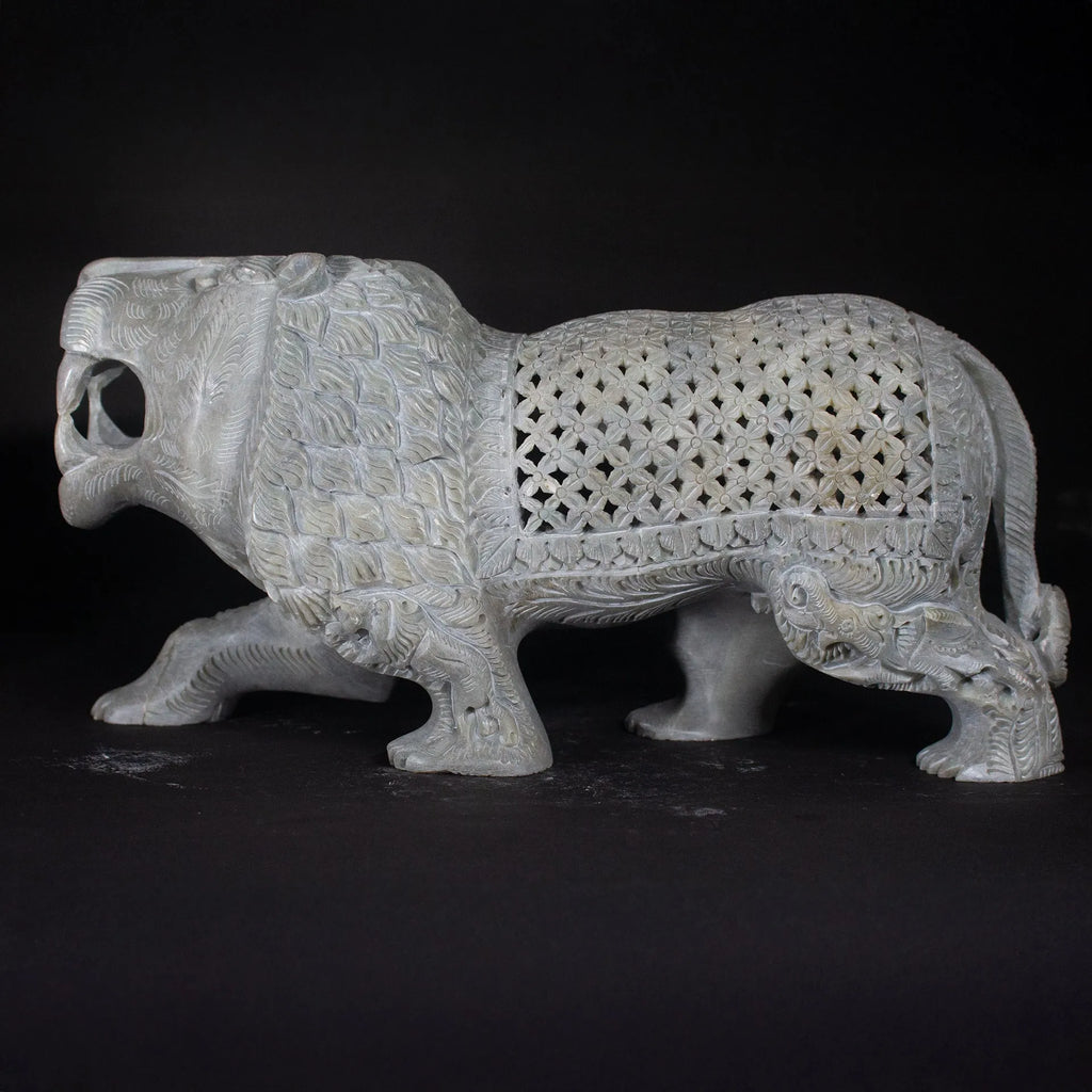 Varanasi Soft Stone Jali - Lion