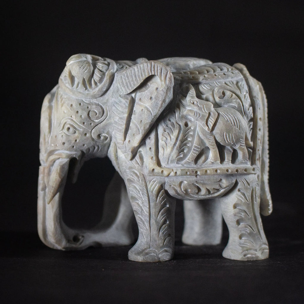 Varanasi Soft Stone Jali - Elephant